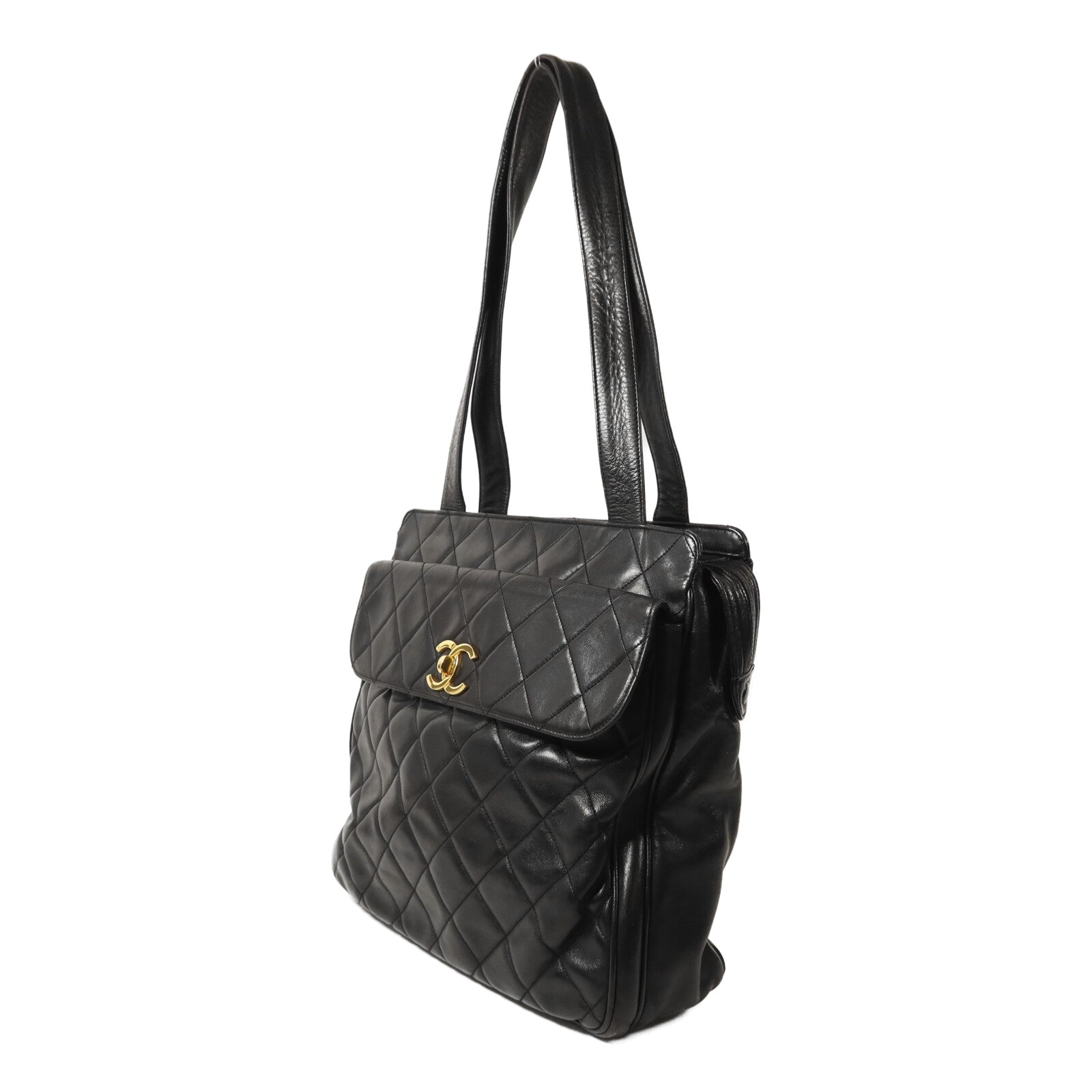 CHANEL 牛皮皮革Shoulder Bag金扣肩背袋