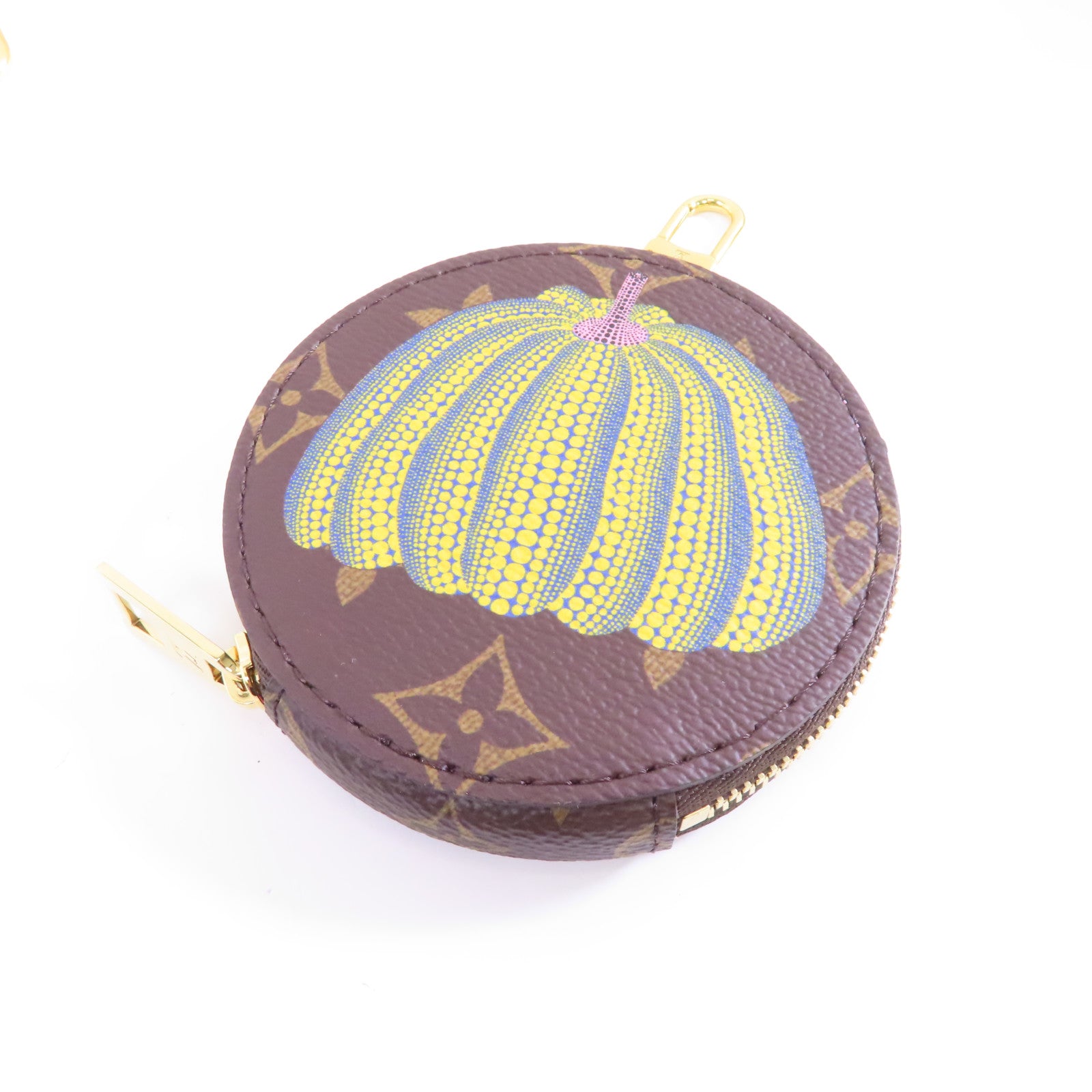 LOUIS VUITTON Monogram LV X YK OnTheGo PM金扣手挽肩背兩用袋啡色/橙色/藍色