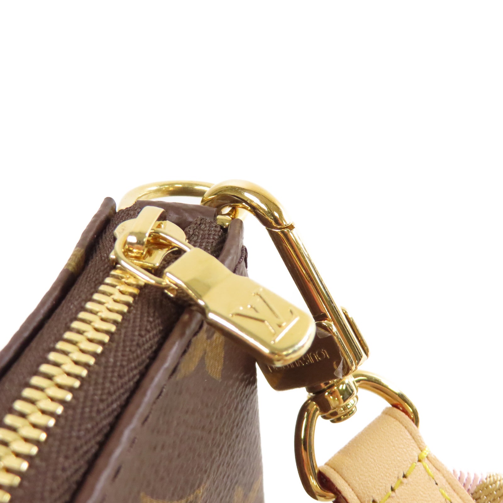 LOUIS VUITTON Monogram Multi Pochette Accessoires Shoulder Bag金扣肩背袋啡色/粉紅色