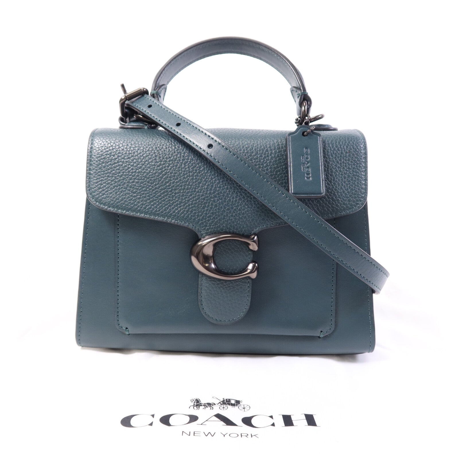 COACH 牛皮皮革2 Way Shoulder Bag手挽肩背兩用袋