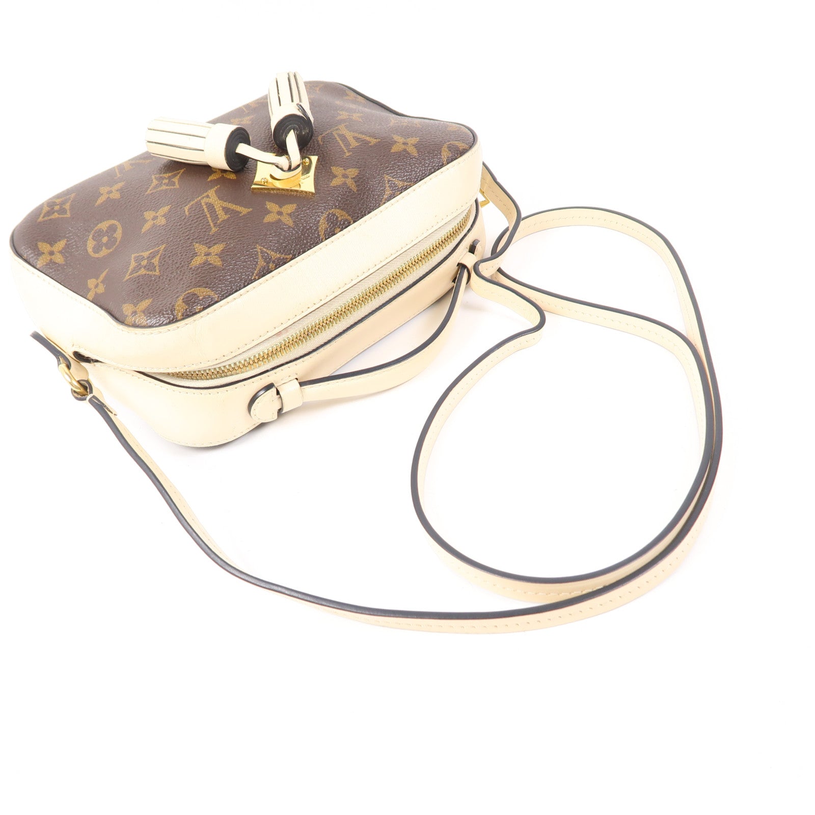 LOUIS VUITTON Monogram Saintonge金扣手挽肩背兩用袋