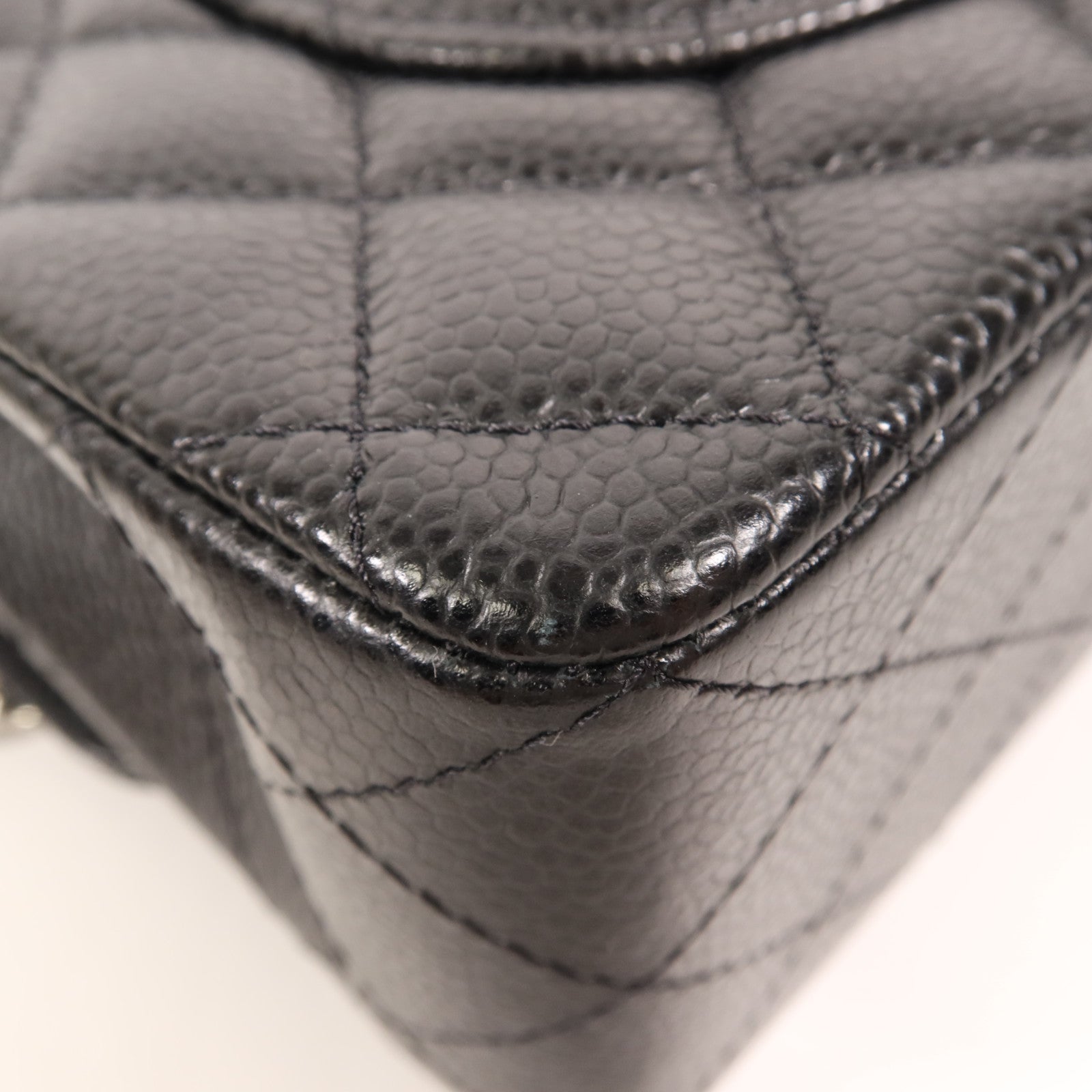 CHANEL 牛皮皮革Classic 23銀扣鏈帶肩背袋