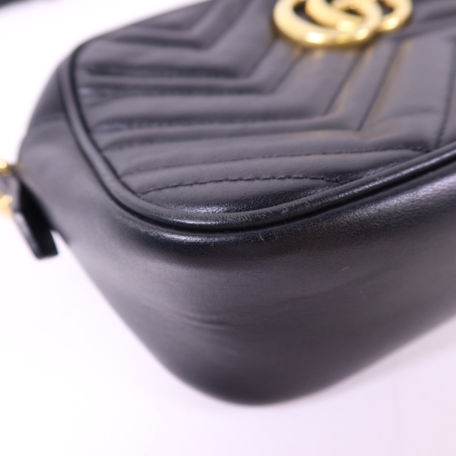 GUCCI 牛皮皮革GG Marmont Shoulder Bag金扣肩背袋