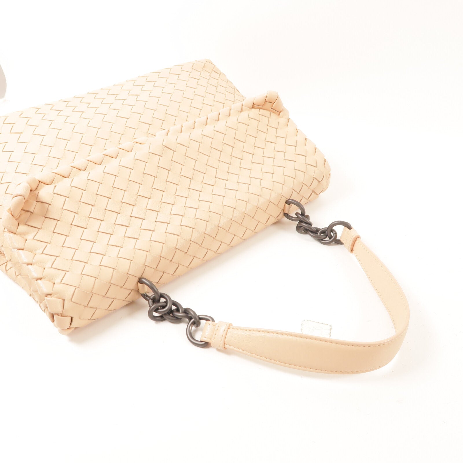 BOTTEGA VENETA 羊皮皮革Intrecciato Olimpia鏈帶肩背袋