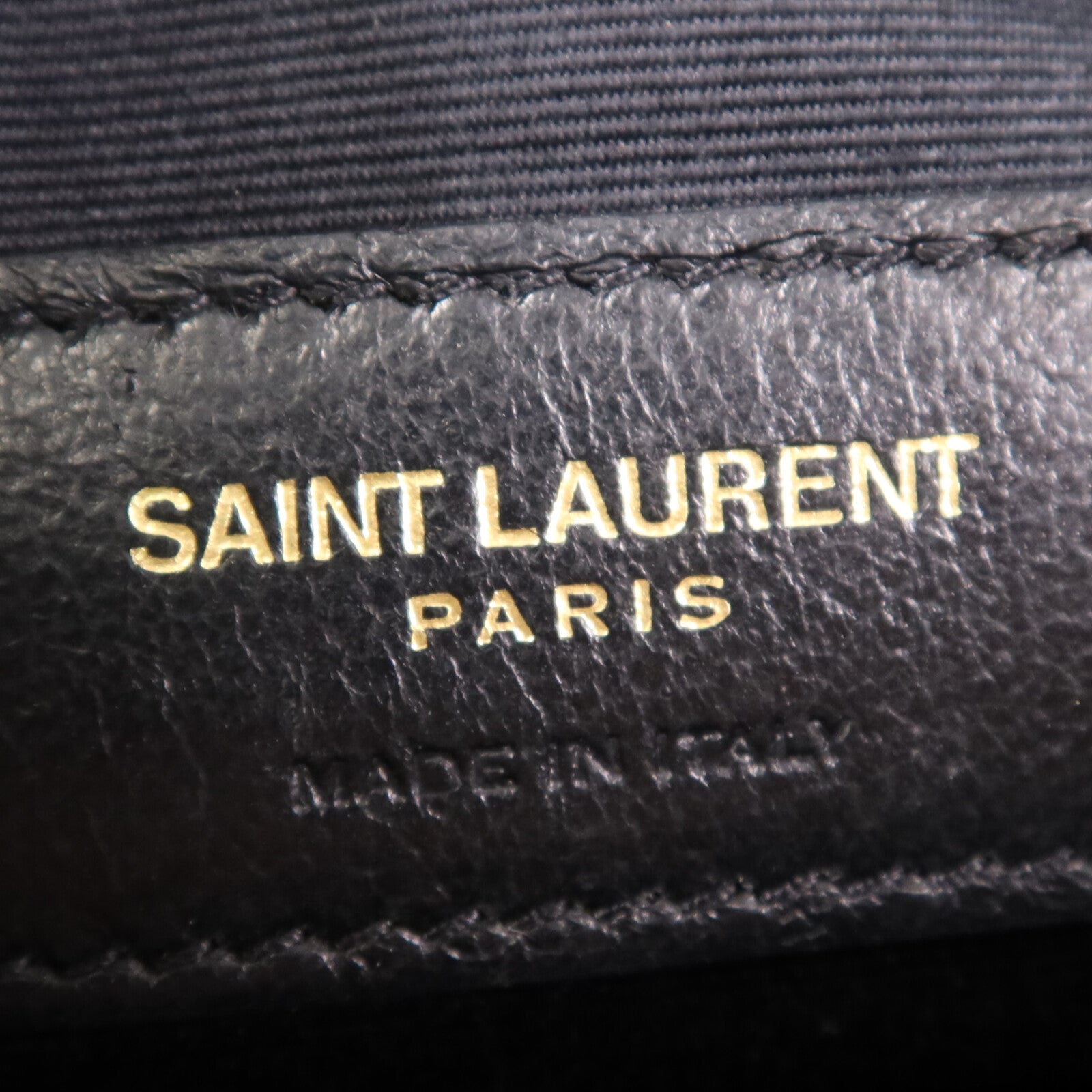 YVES SAINT LAURENT 牛皮皮革Chain Shoulder Bag金扣鏈帶肩背袋