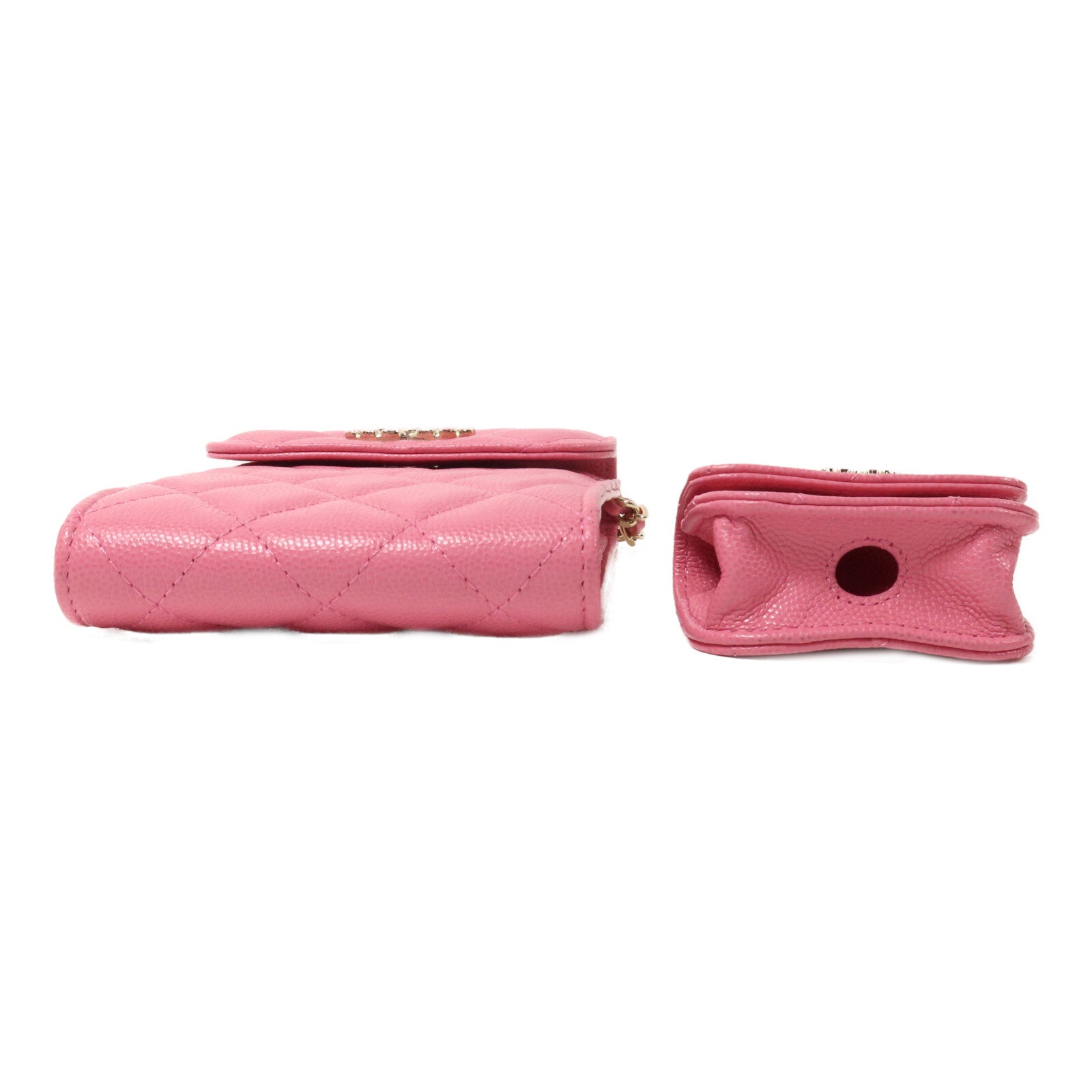 CHANEL 牛皮皮革Phone Case With Airpods Chain鏈帶肩背袋