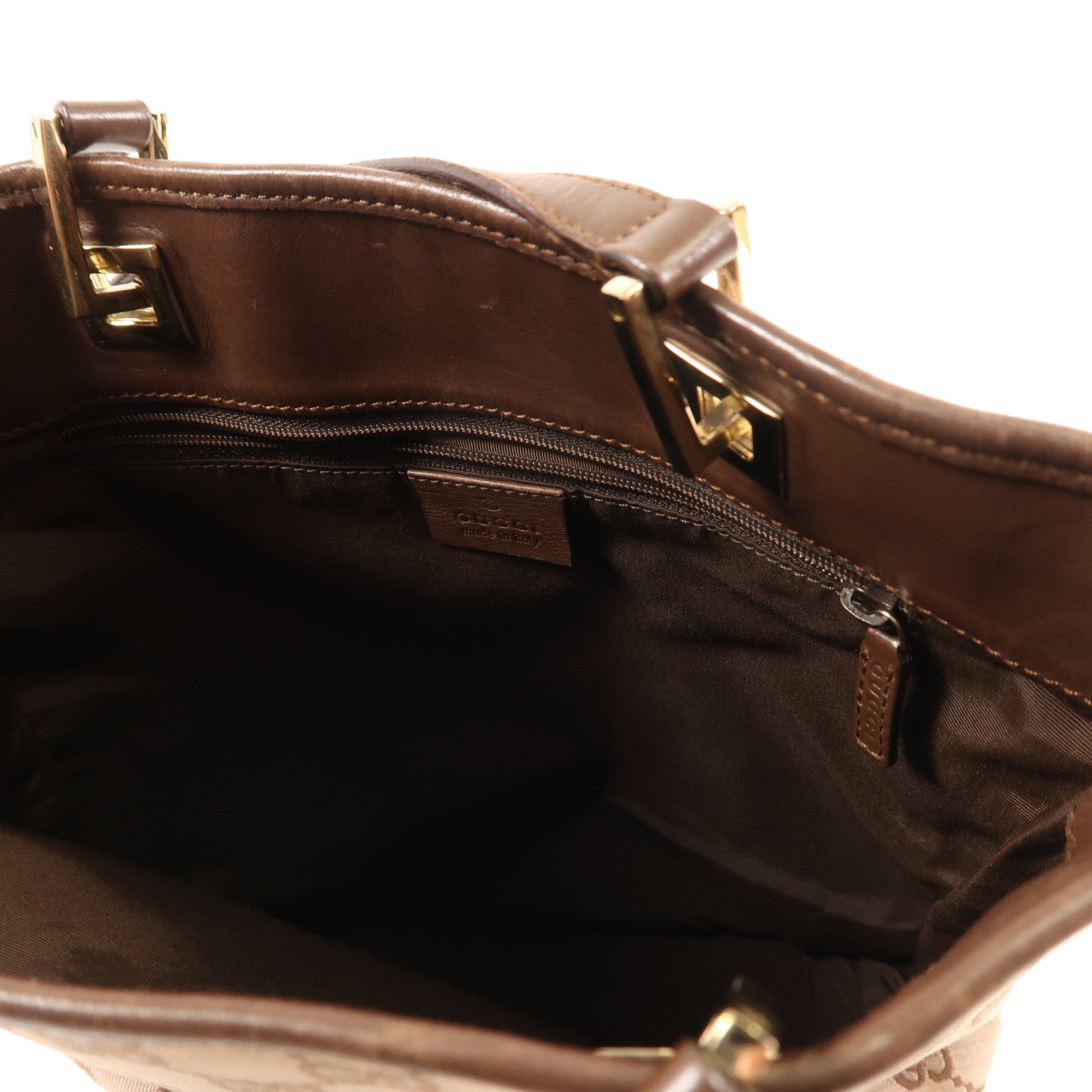GUCCI 帆布Tote Bag金扣手挽袋