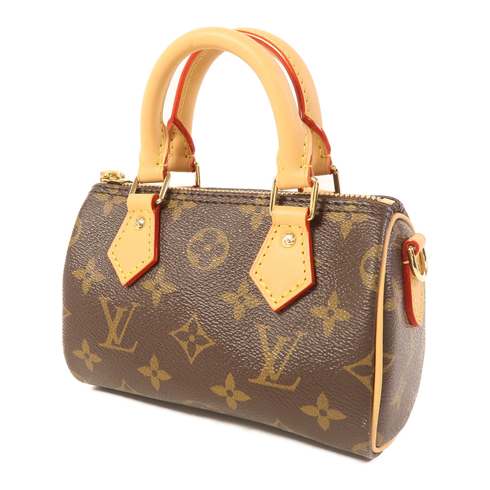LOUIS VUITTON Monogram Nano Speedy金扣手挽肩背兩用袋