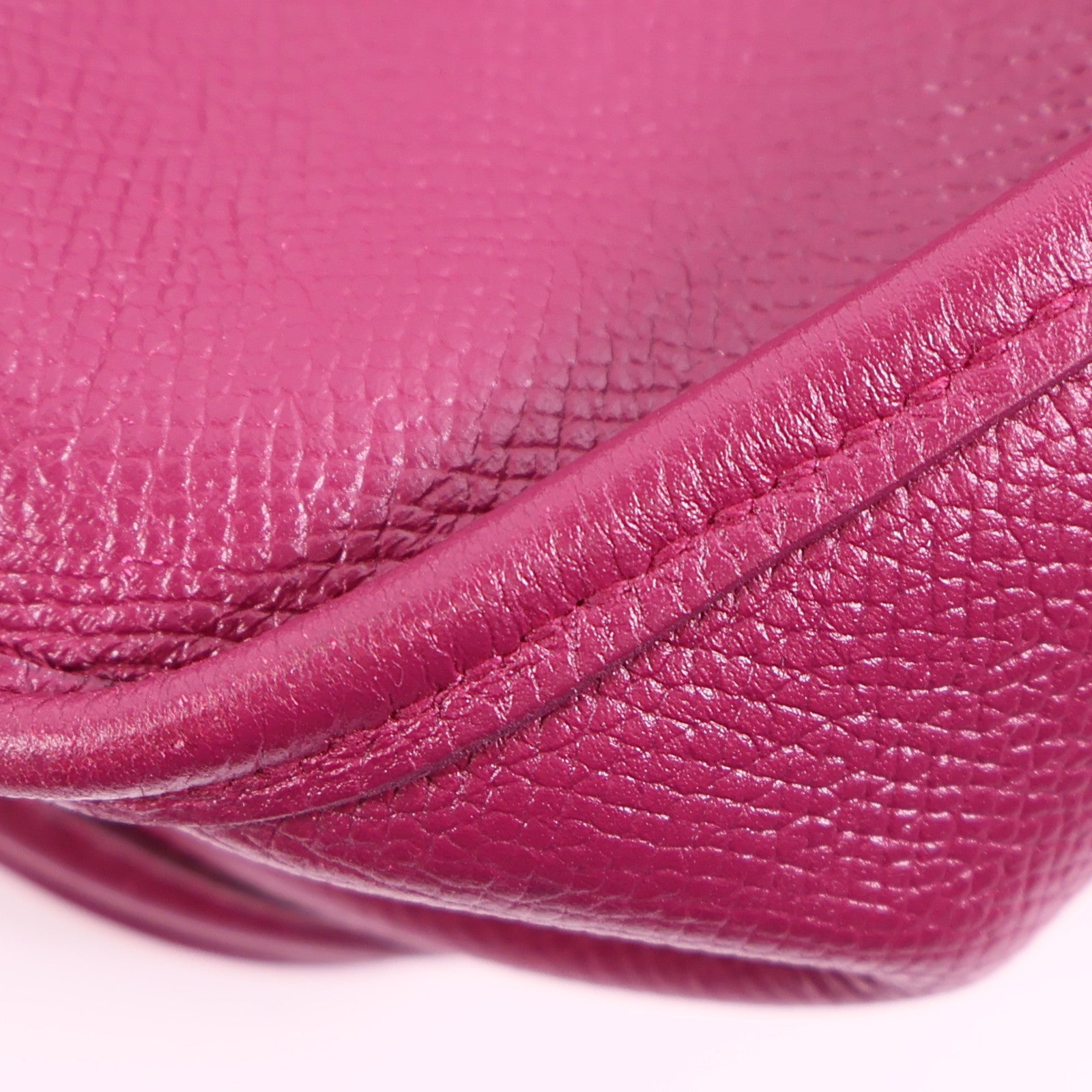 HERMES Epsom皮革Evelyne PM銀扣肩背袋Anemone海葵紫色