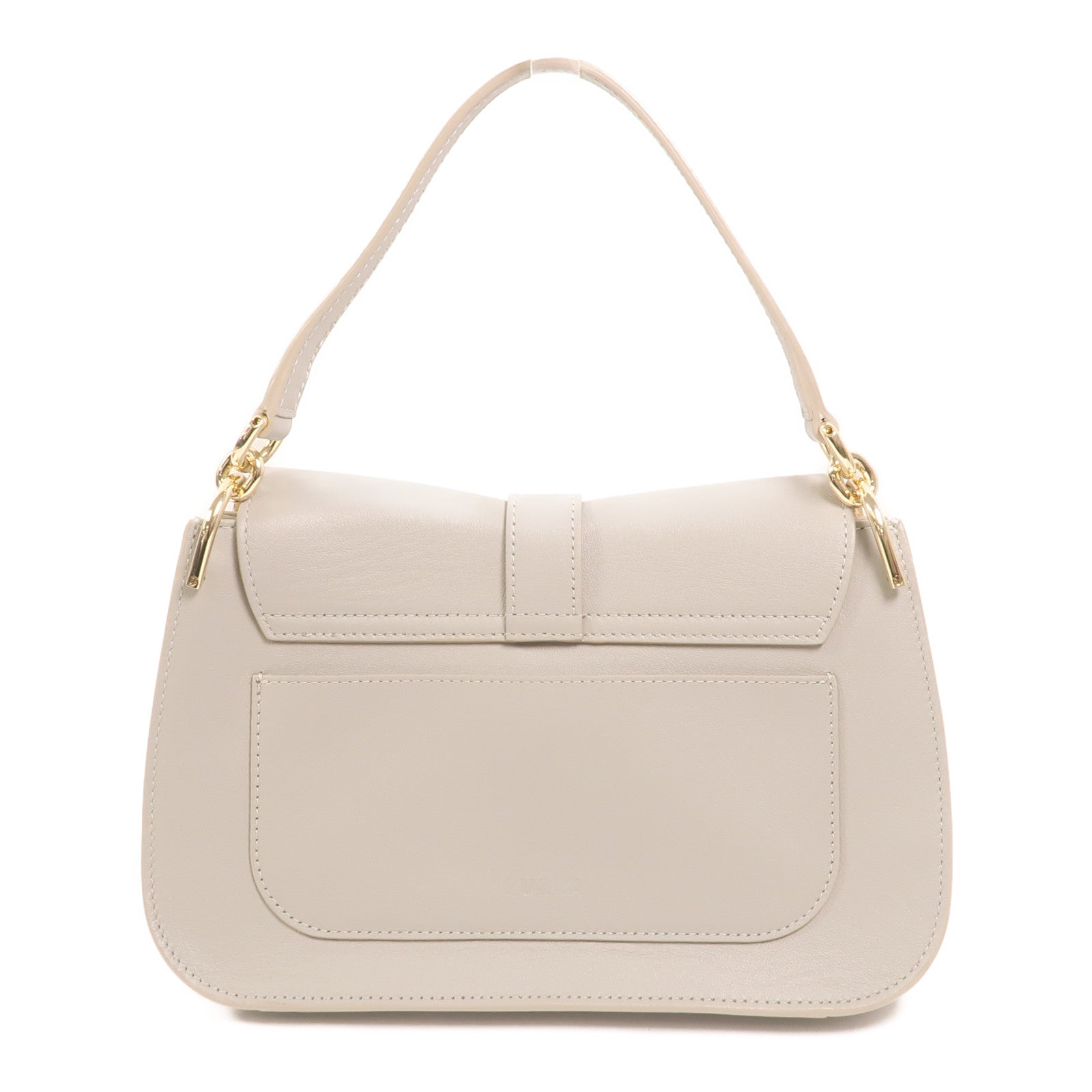 Furla 皮革Shoulder Bag金扣手挽肩背兩用袋