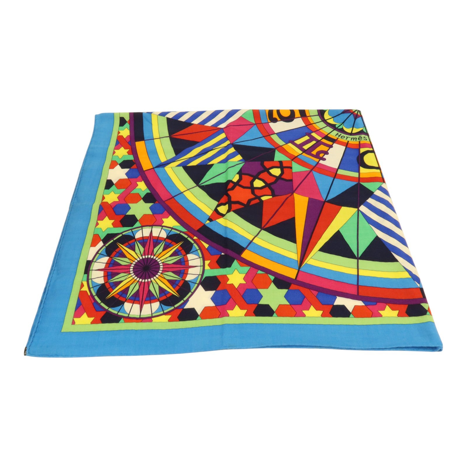 HERMES 羊絨/絲質Scarf 140x140cm絲巾