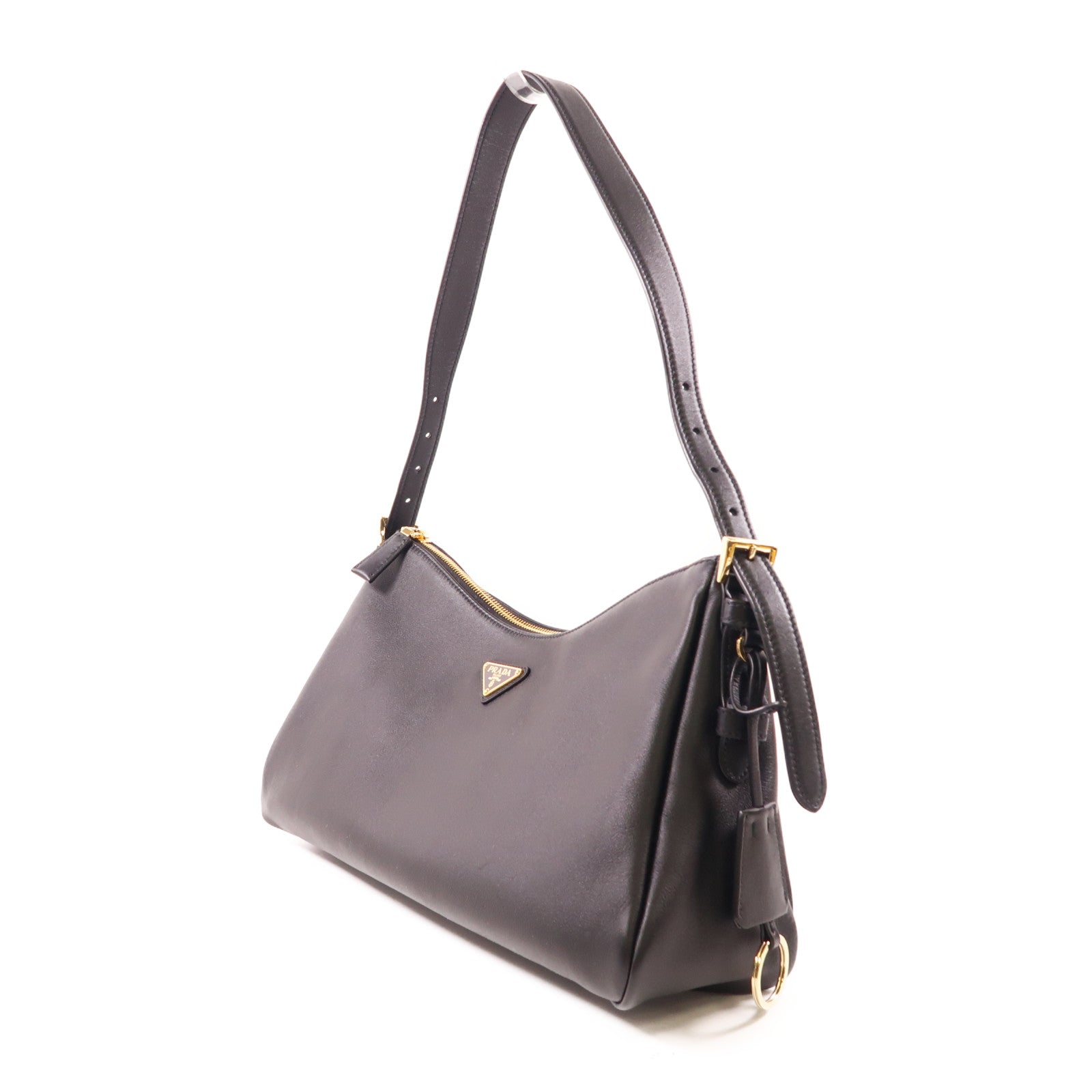 PRADA 皮革Aimee Shoulder Bag金扣手挽袋