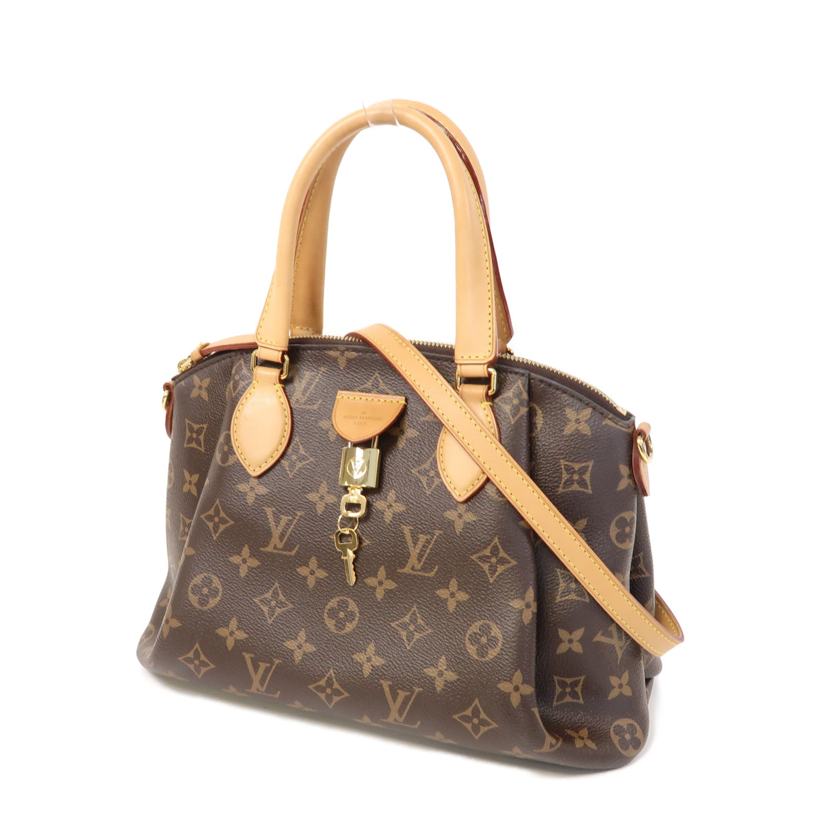 LOUIS VUITTON Monogram Rivoli PM金扣手挽肩背兩用袋啡色