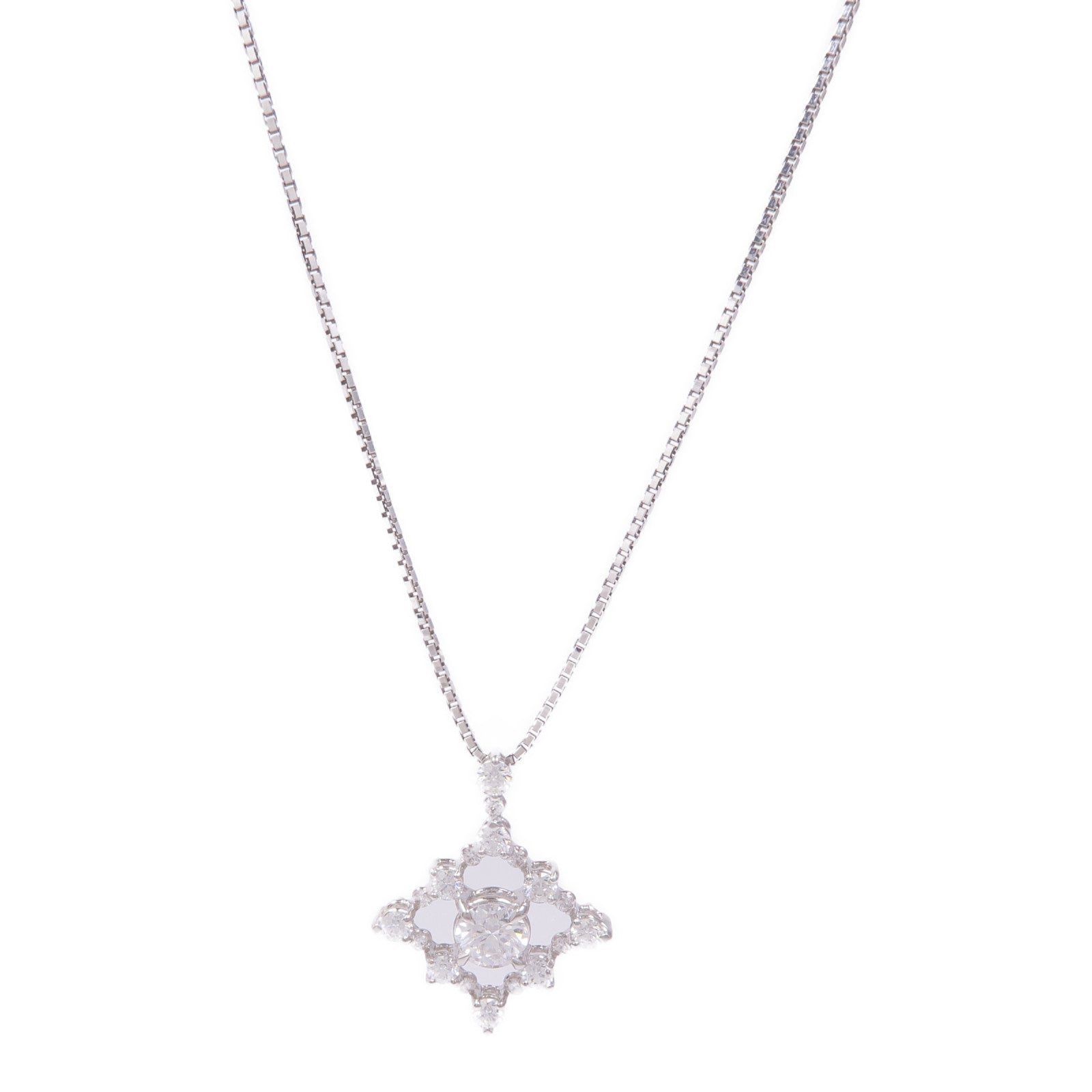 JEWELRY Diamond Necklace 18K White Gold