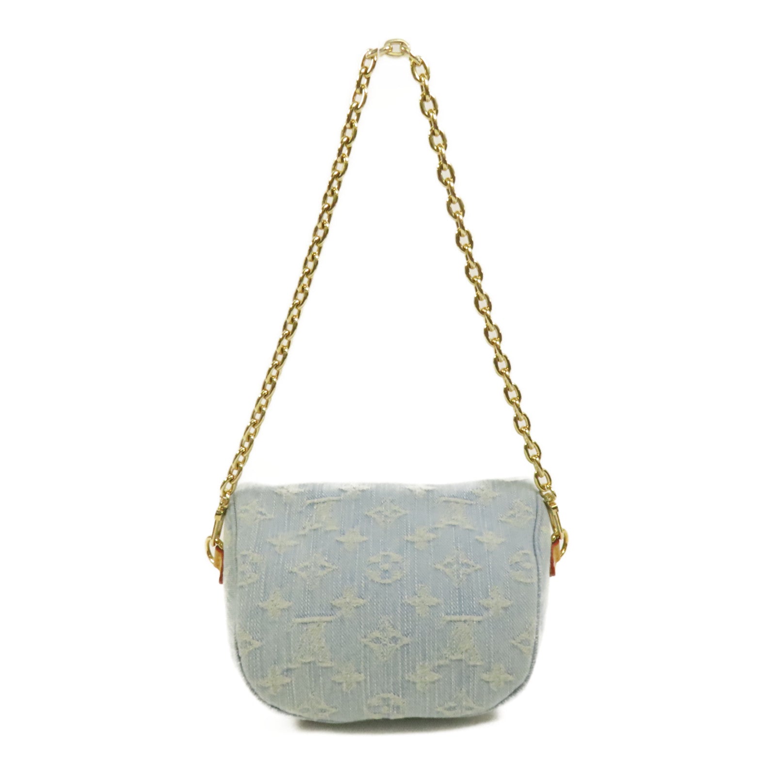 LOUIS VUITTON Monogram Denim Mini Bumbag金扣手挽肩背兩用袋