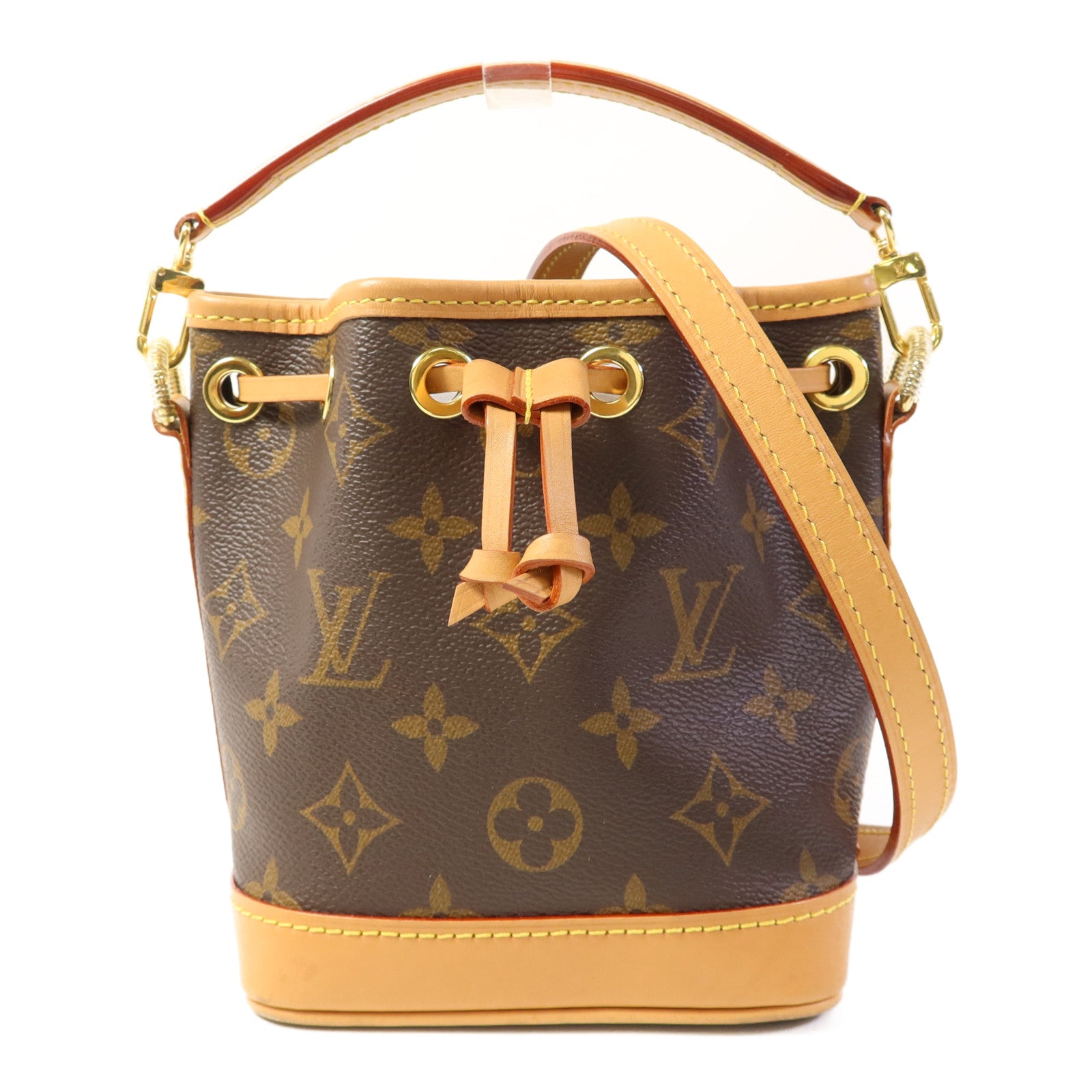 LOUIS VUITTON Monogram Nano Noe金扣手挽肩背兩用袋