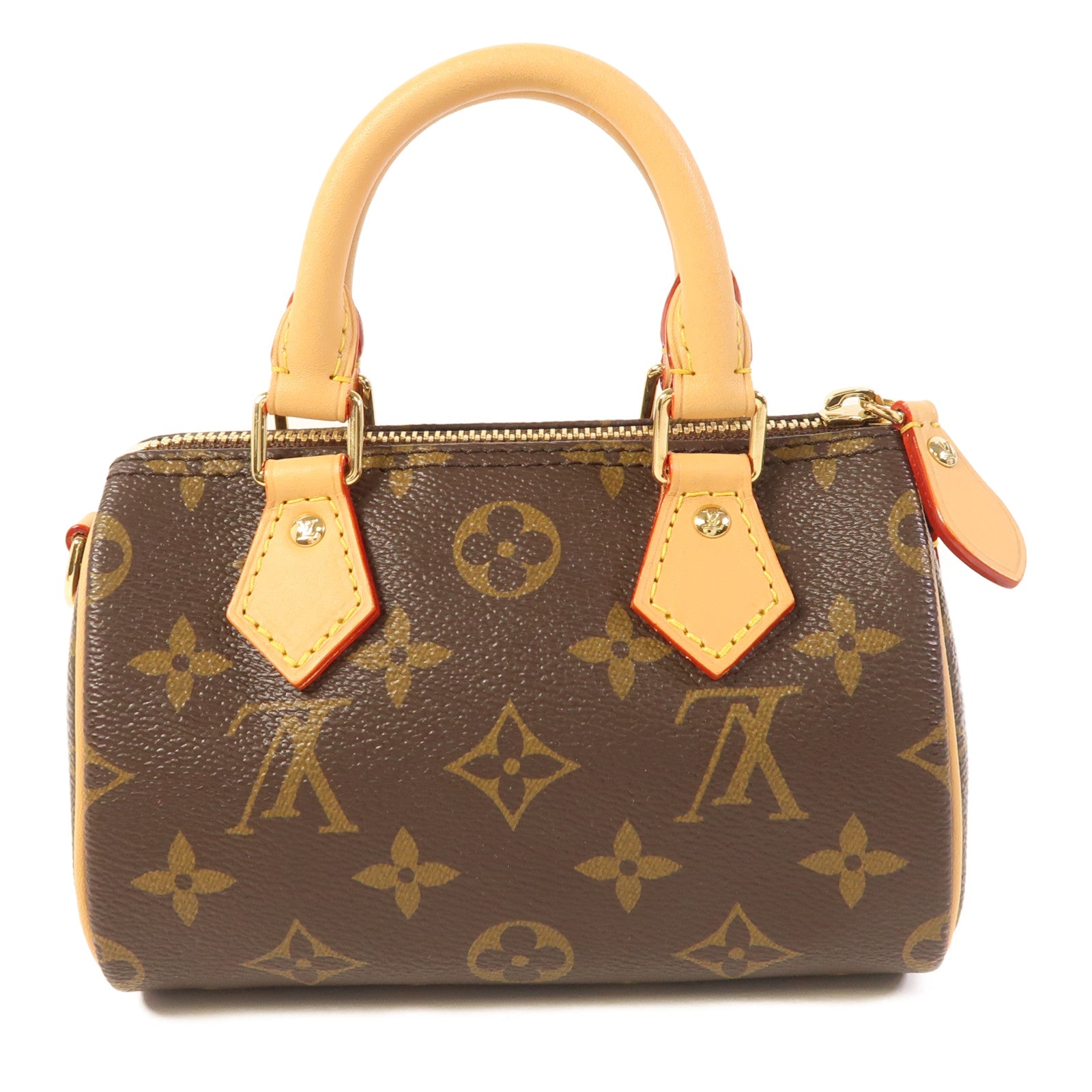 LOUIS VUITTON Monogram Nano Speedy金扣手挽肩背兩用袋