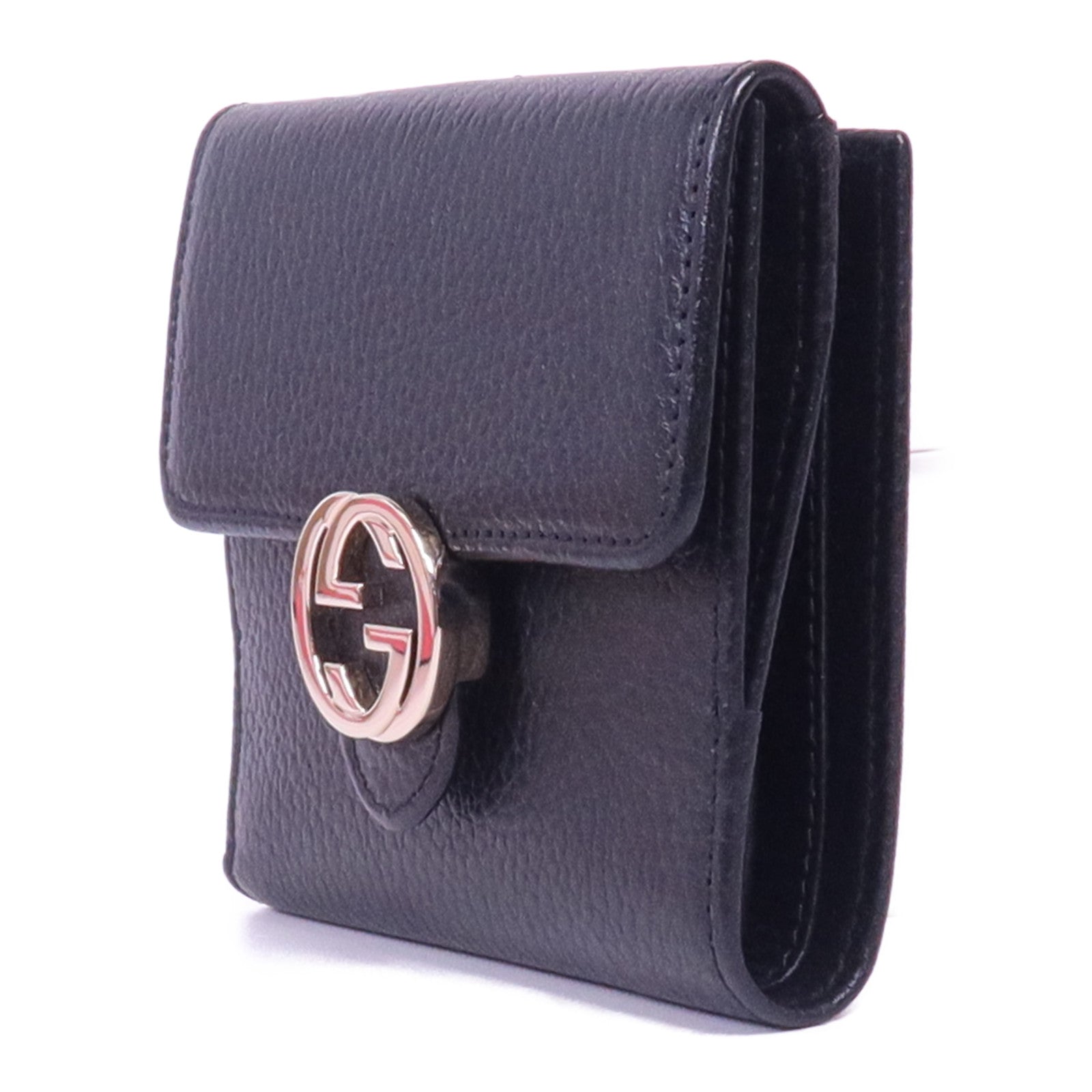 GUCCI 牛皮皮革Wallet銀扣錢包