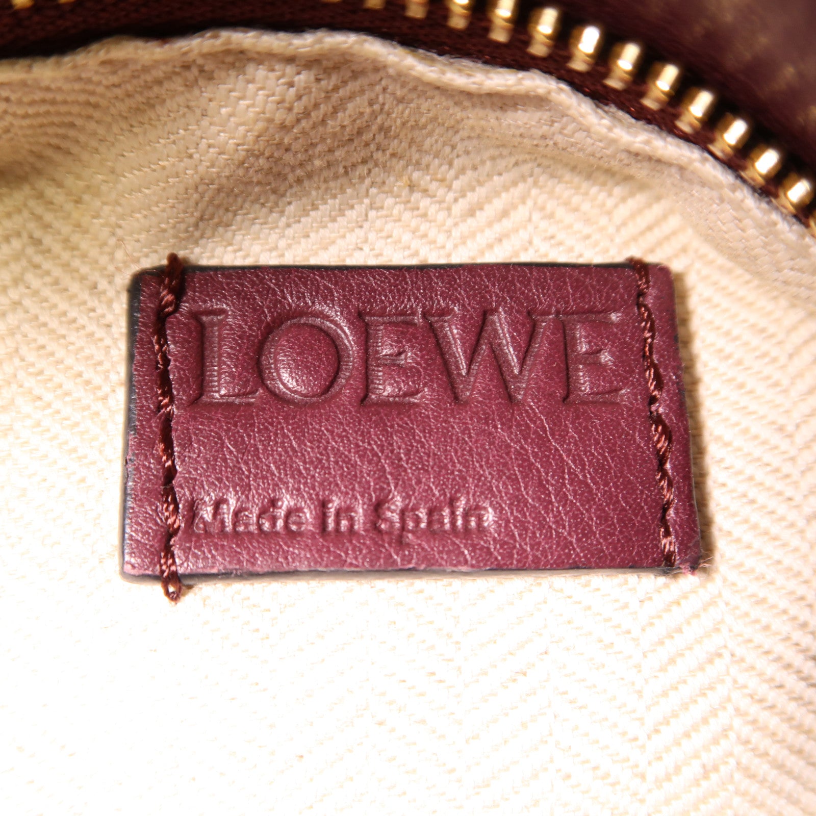 LOEWE 帆布/皮革Puzzle金扣手挽肩背兩用袋