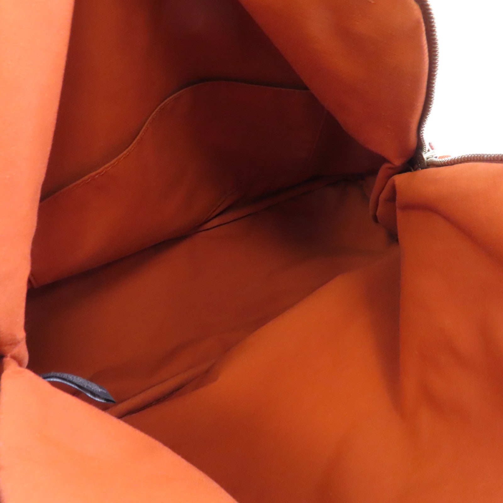 HERMES 帆布Bolide Pouch GM銀扣手拿包棕色