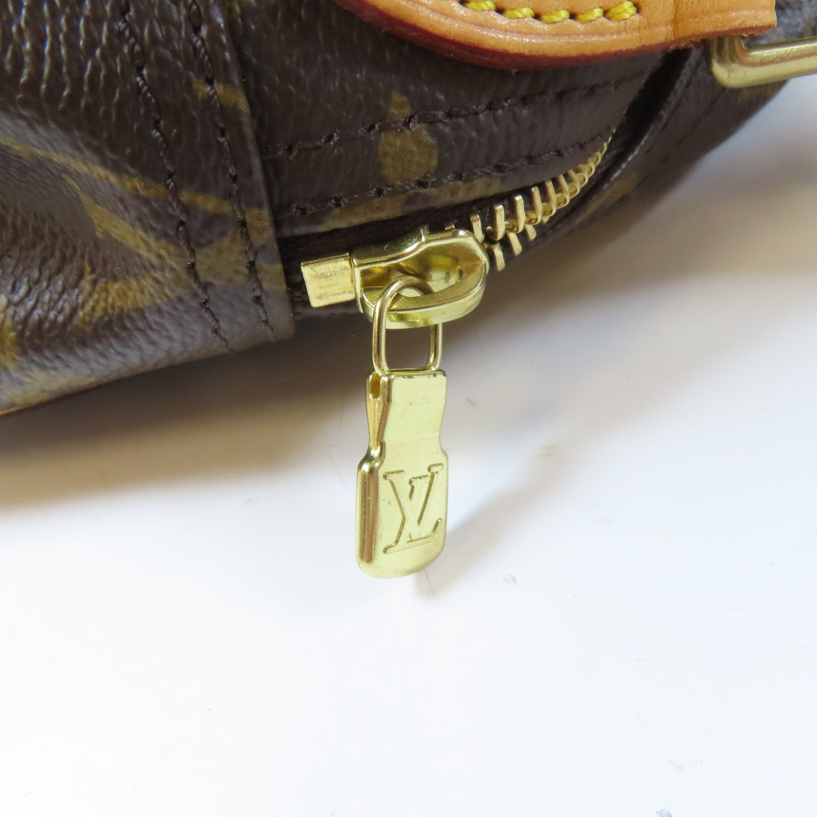 LOUIS VUITTON Monogram Reporter PM金扣肩背袋啡色