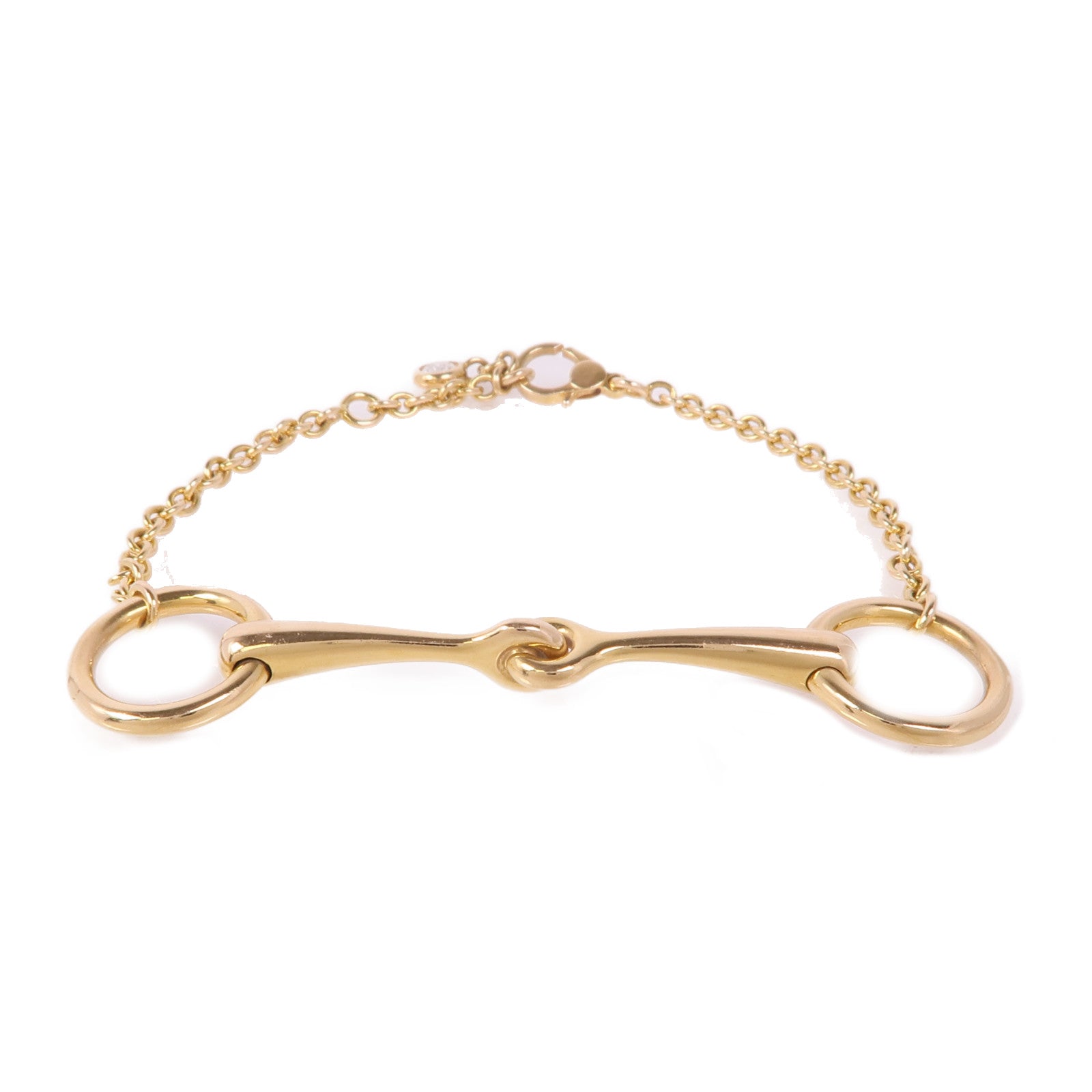 HERMES Filet D'or Bracelet Diamond 18K Yellow Gold