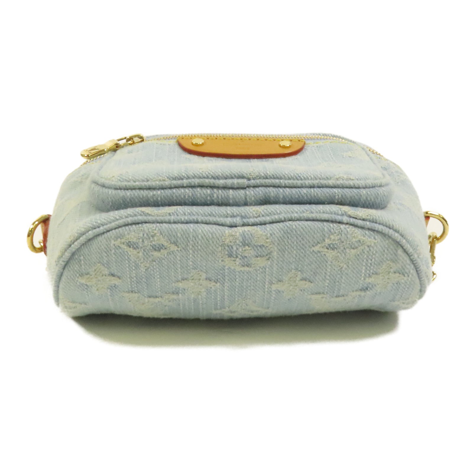 LOUIS VUITTON Monogram Denim Mini Bumbag金扣手挽肩背兩用袋