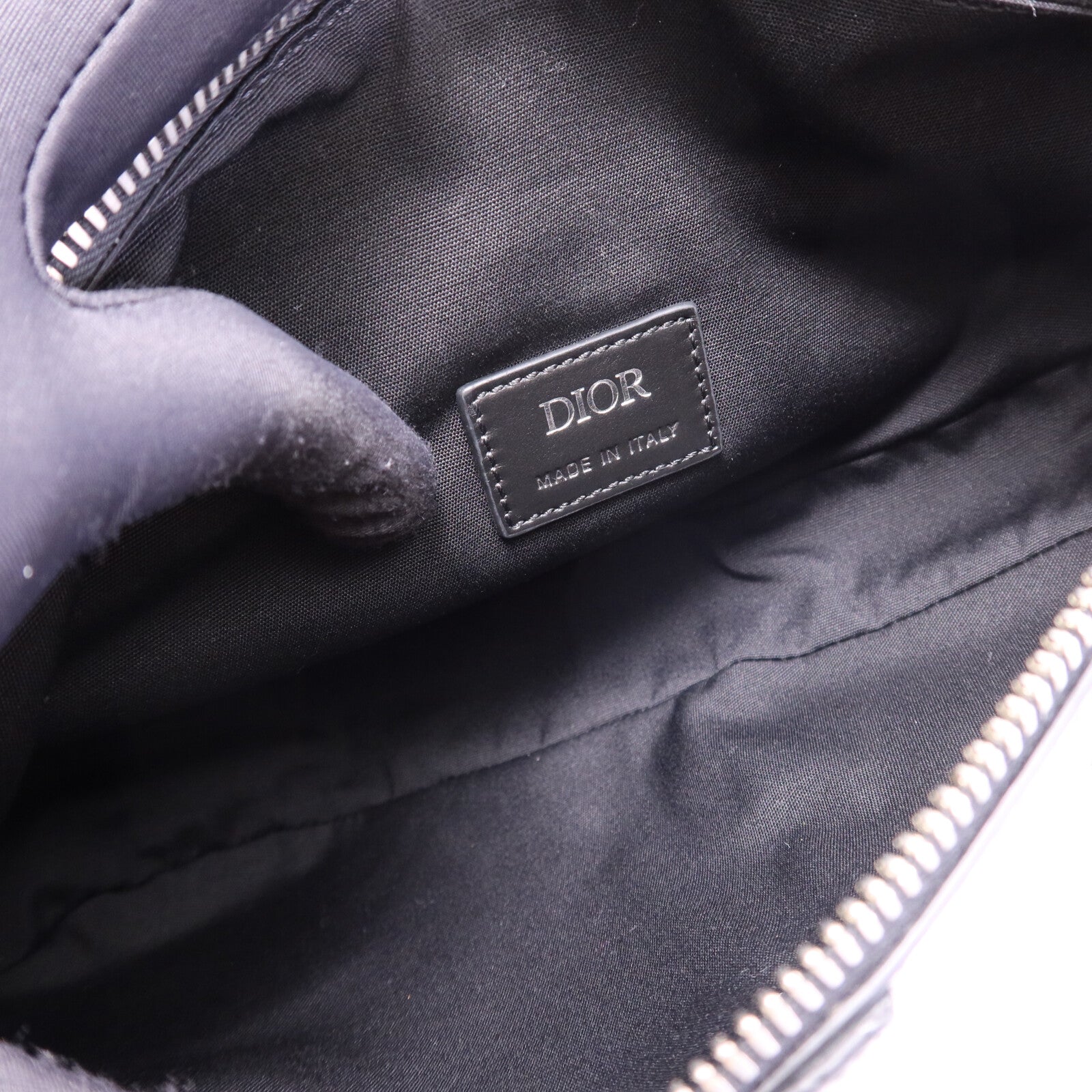 Dior 【激減優惠】牛皮皮革Oblique Galaxy Saddle銀扣肩背袋