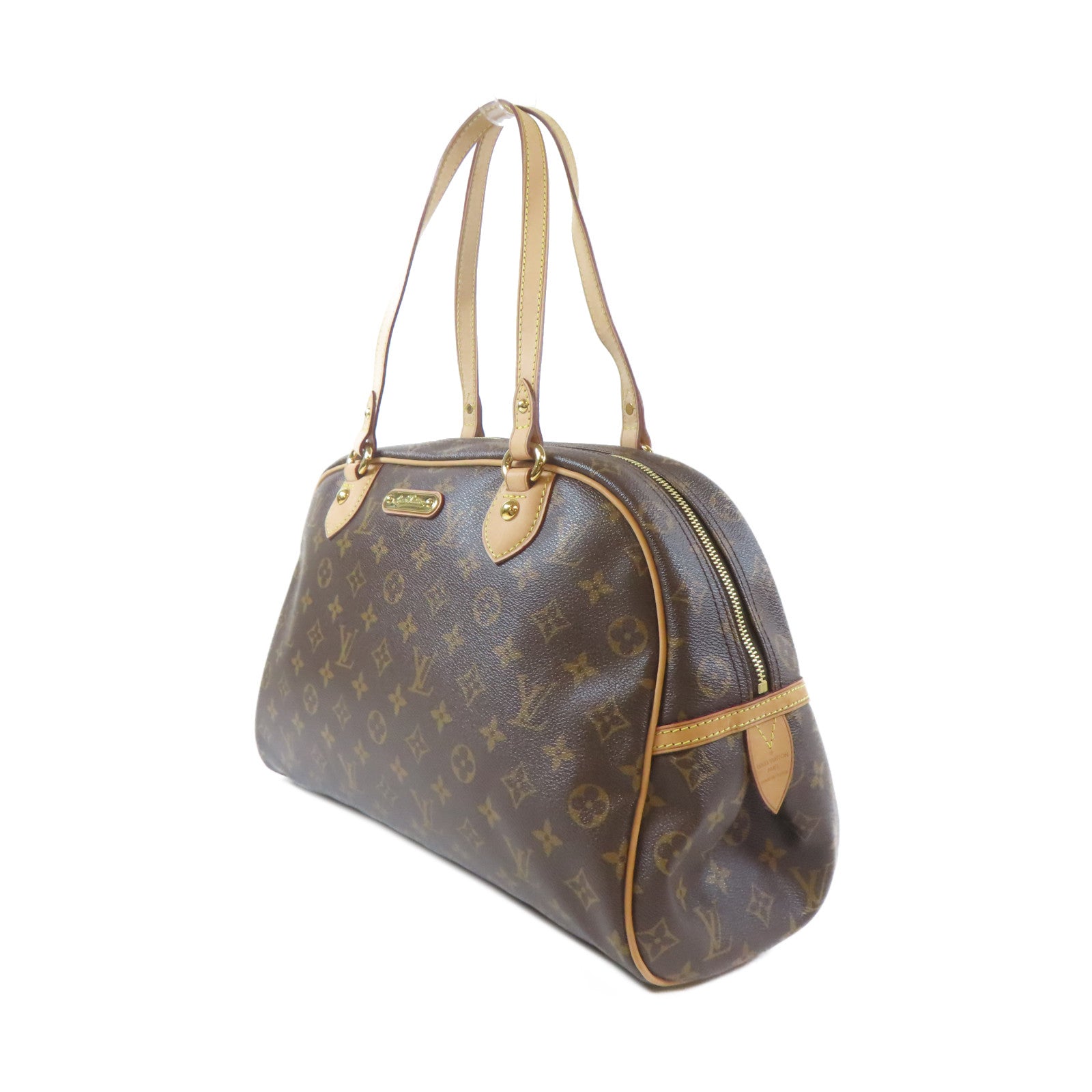 LOUIS VUITTON 【激減優惠】Monogram Montorgueil PM金扣手挽袋啡色