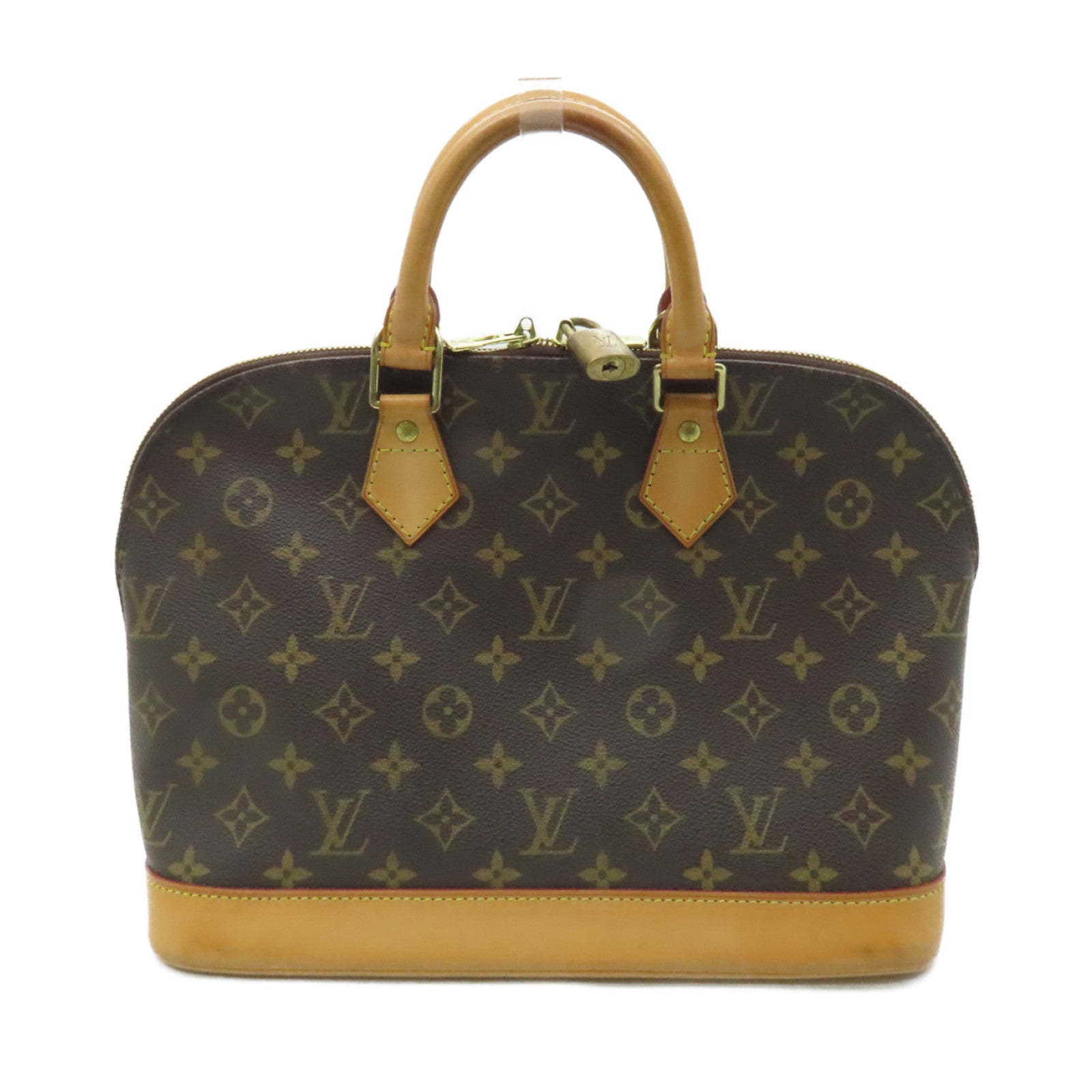 LOUIS VUITTON 【激減優惠】Monogram Alma MM金扣手挽袋棕色