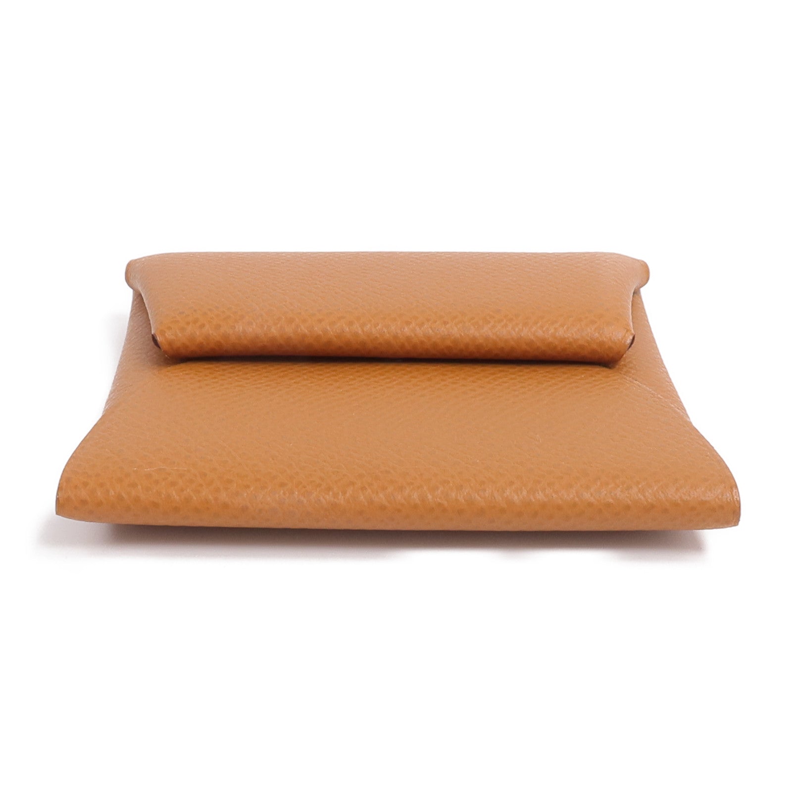HERMES Epsom皮革Bastia零錢包Gold