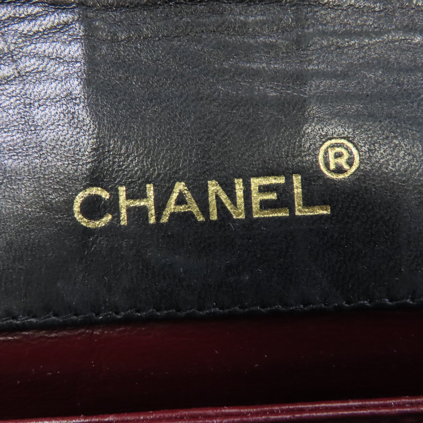 CHANEL 菱格羊皮皮革Chain Shoulder金扣鏈帶肩背袋黑色