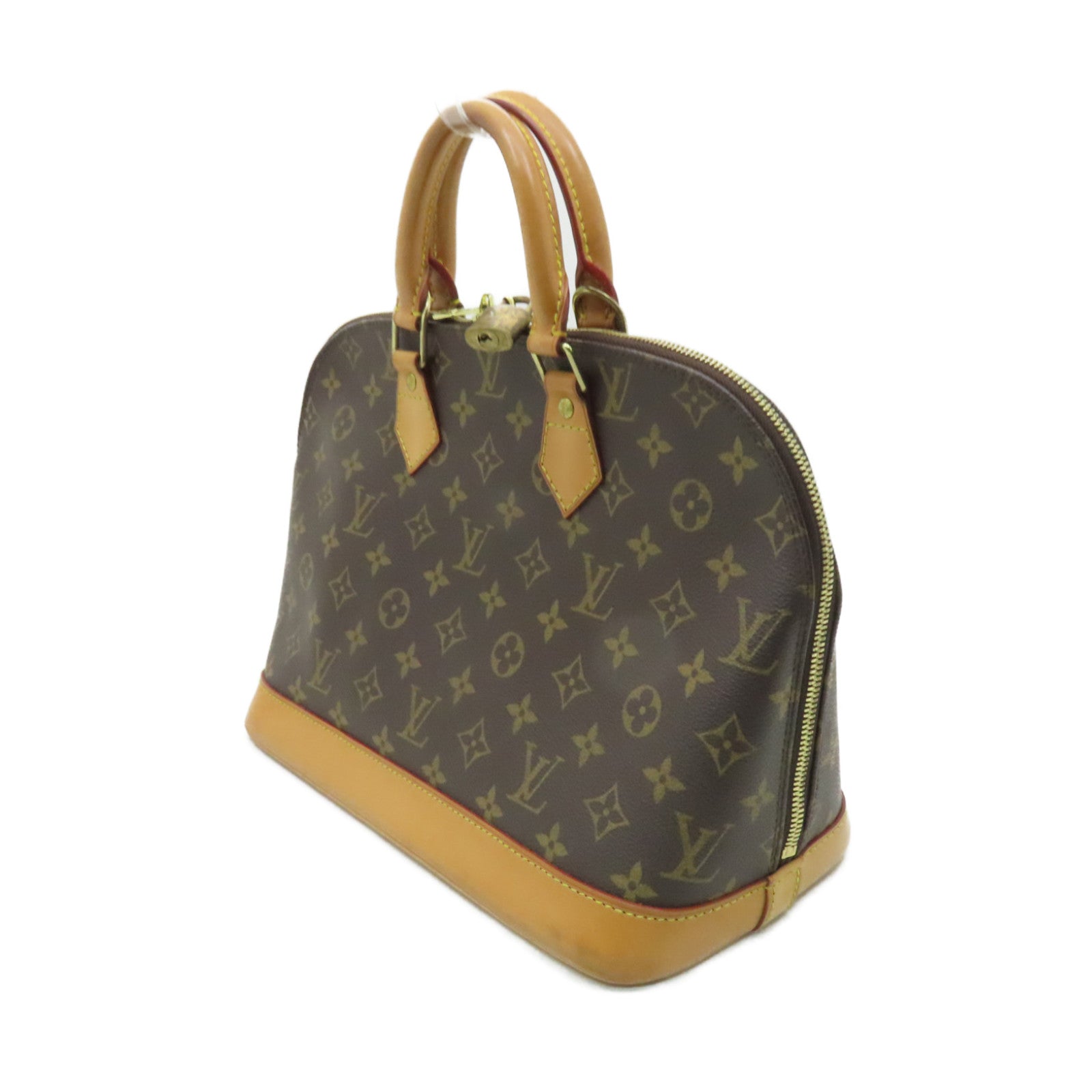 LOUIS VUITTON 【激減優惠】Monogram Alma MM金扣手挽袋棕色