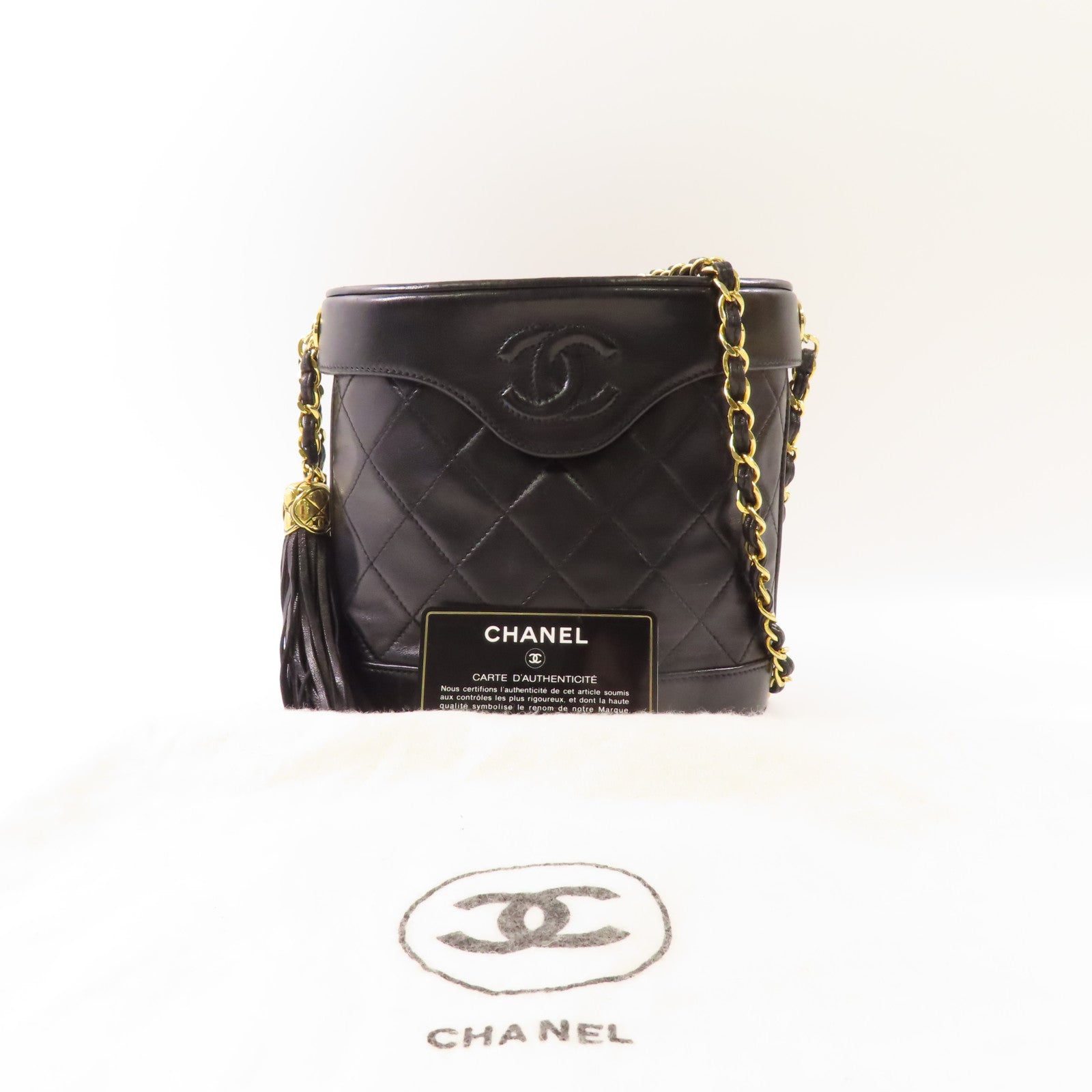CHANEL 【激減優惠】羊皮皮革Vintage Shoulder金扣鏈帶肩背袋
