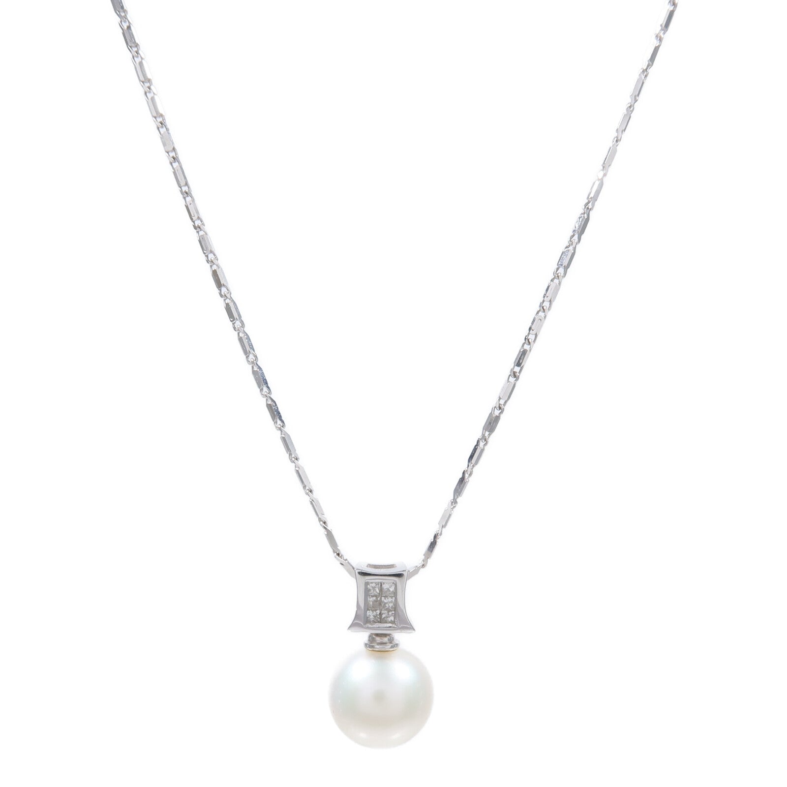 JEWELRY 18K白金Pearl Diamond Necklace珍珠/鑽石項鍊