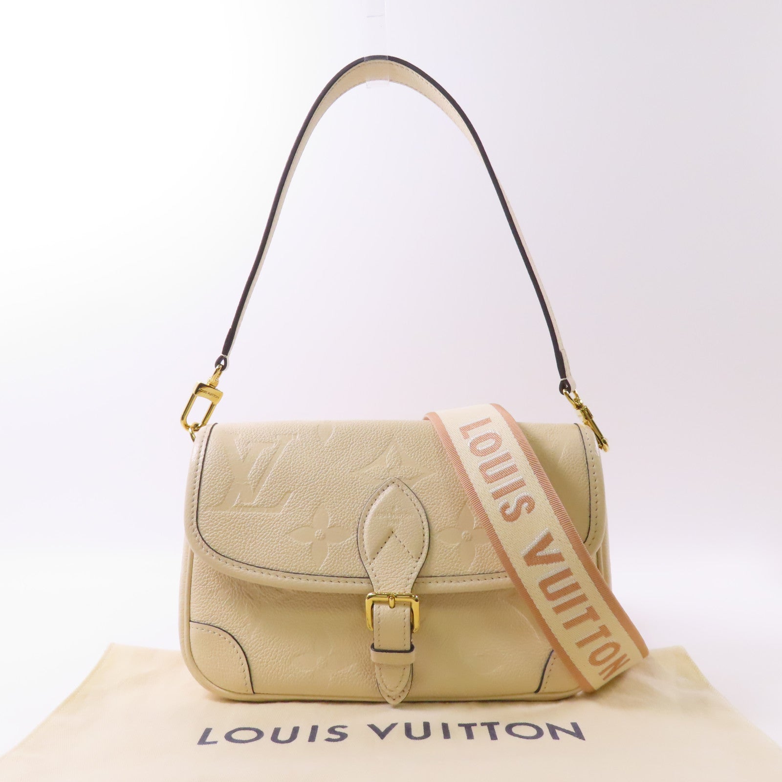 LOUIS VUITTON Monogram Empreinte Diane金扣手挽肩背兩用袋