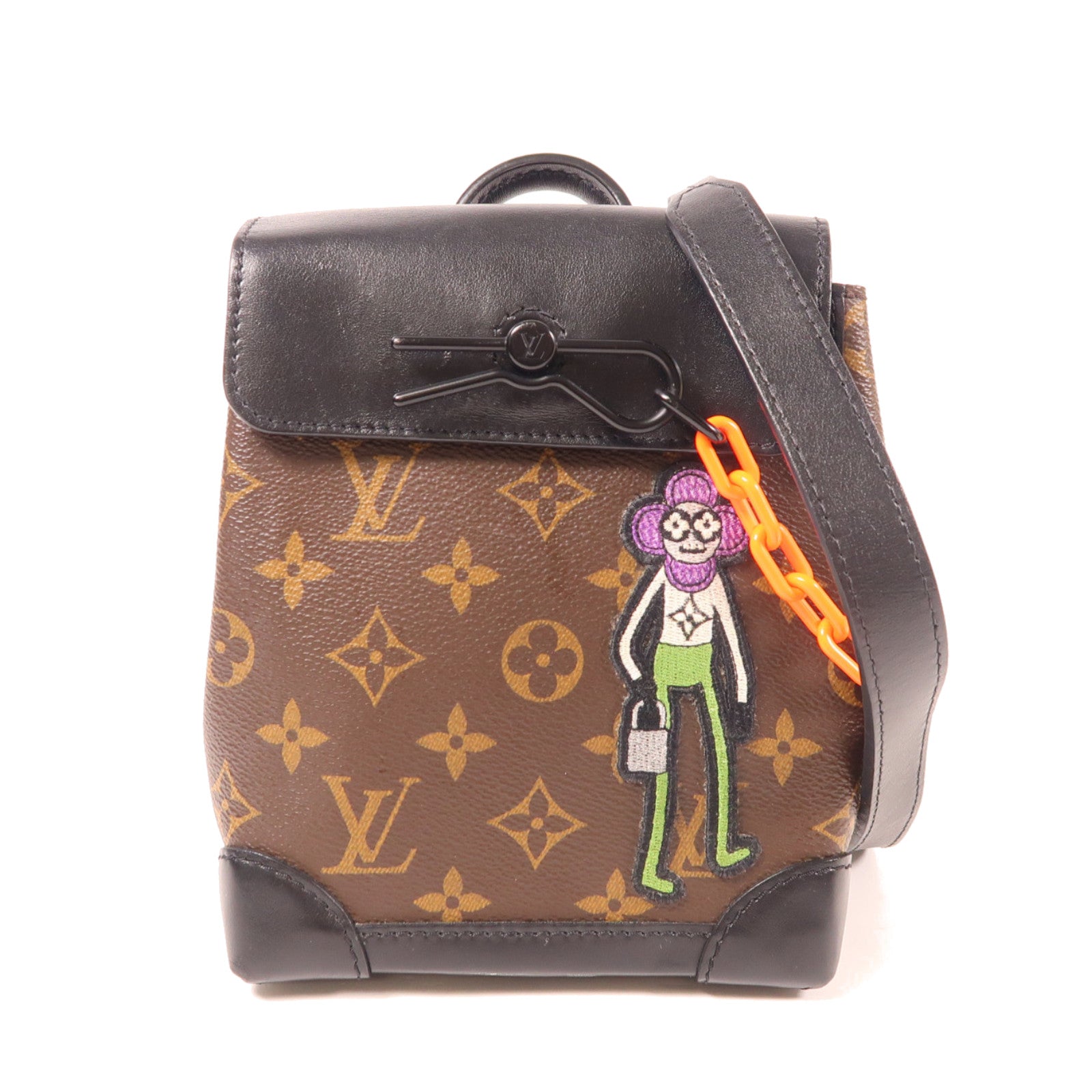 LOUIS VUITTON LV LV Friends Steamer XS Shoulder Bag M80327 Monogram Brown/Black