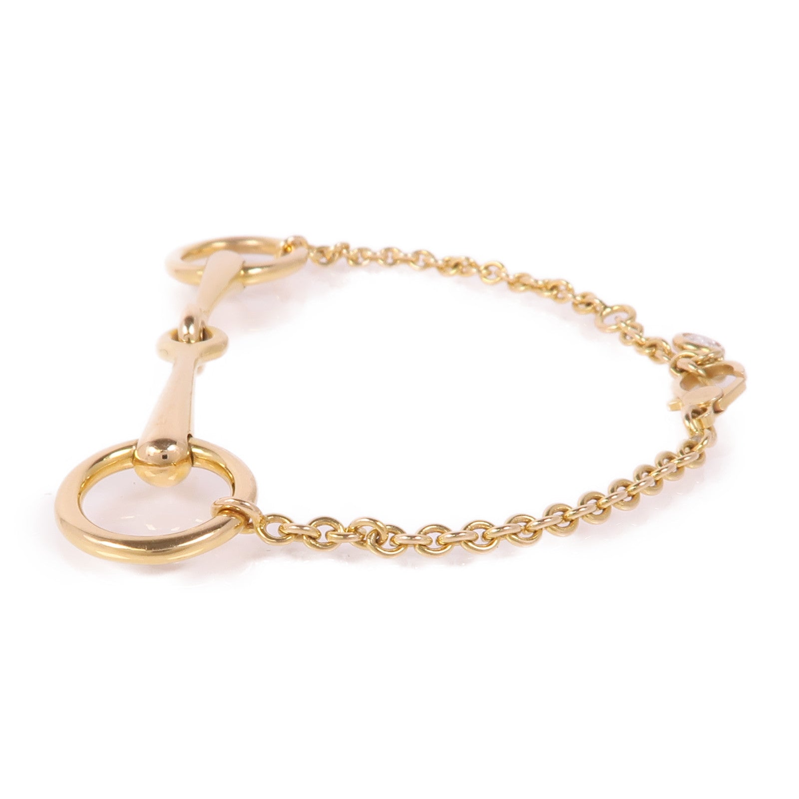 HERMES Filet D'or Bracelet Diamond 18K Yellow Gold