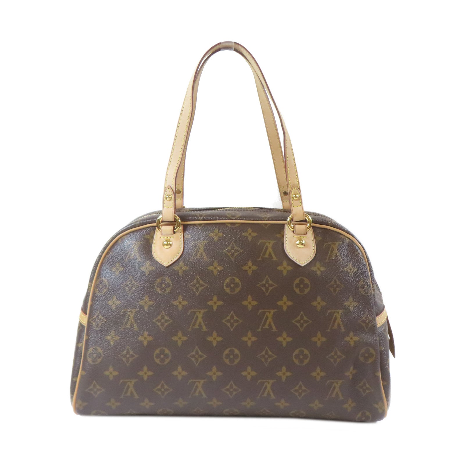 LOUIS VUITTON 【激減優惠】Monogram Montorgueil PM金扣手挽袋啡色