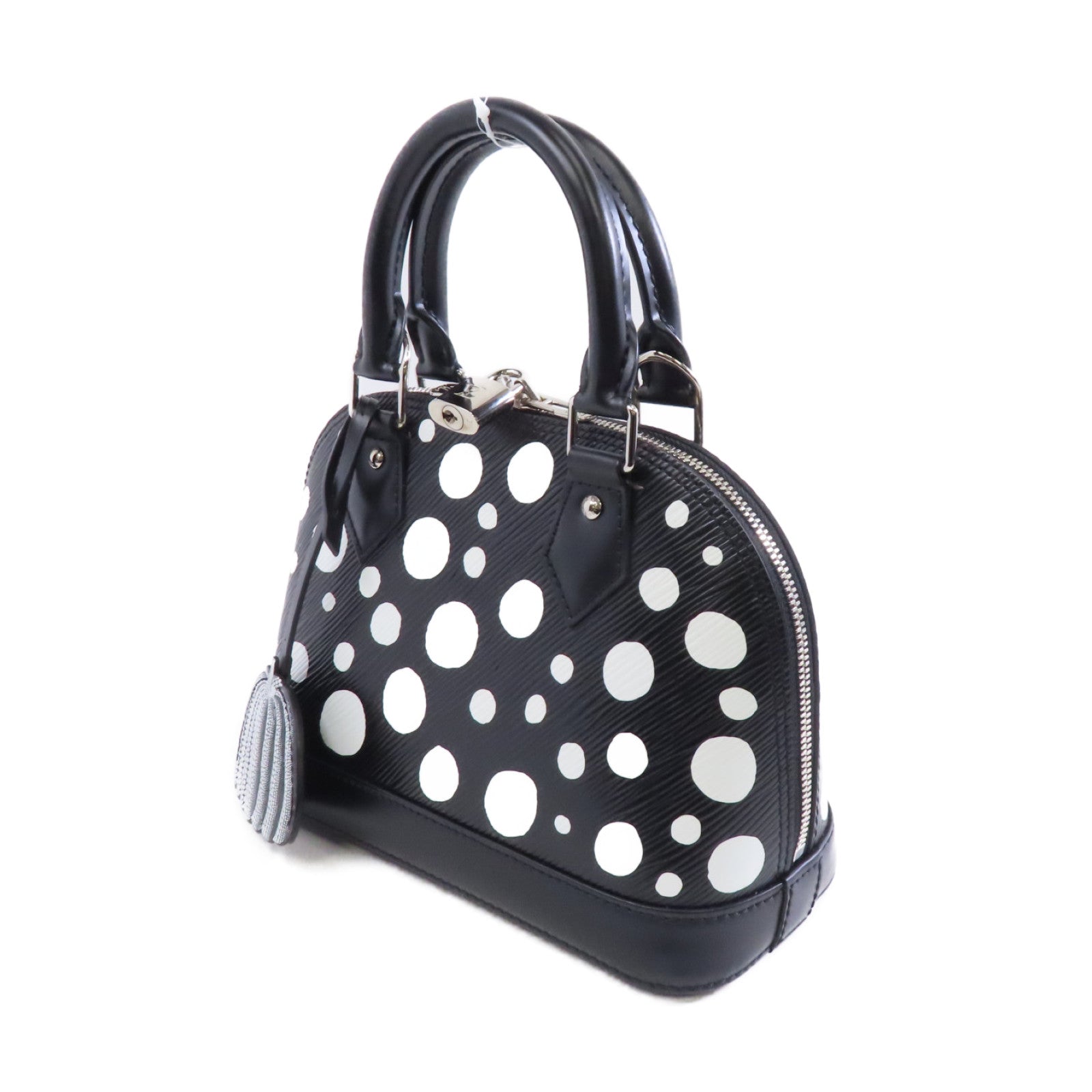 LOUIS VUITTON Epi LV x YK Alma BB銀扣手挽肩背兩用袋黑色