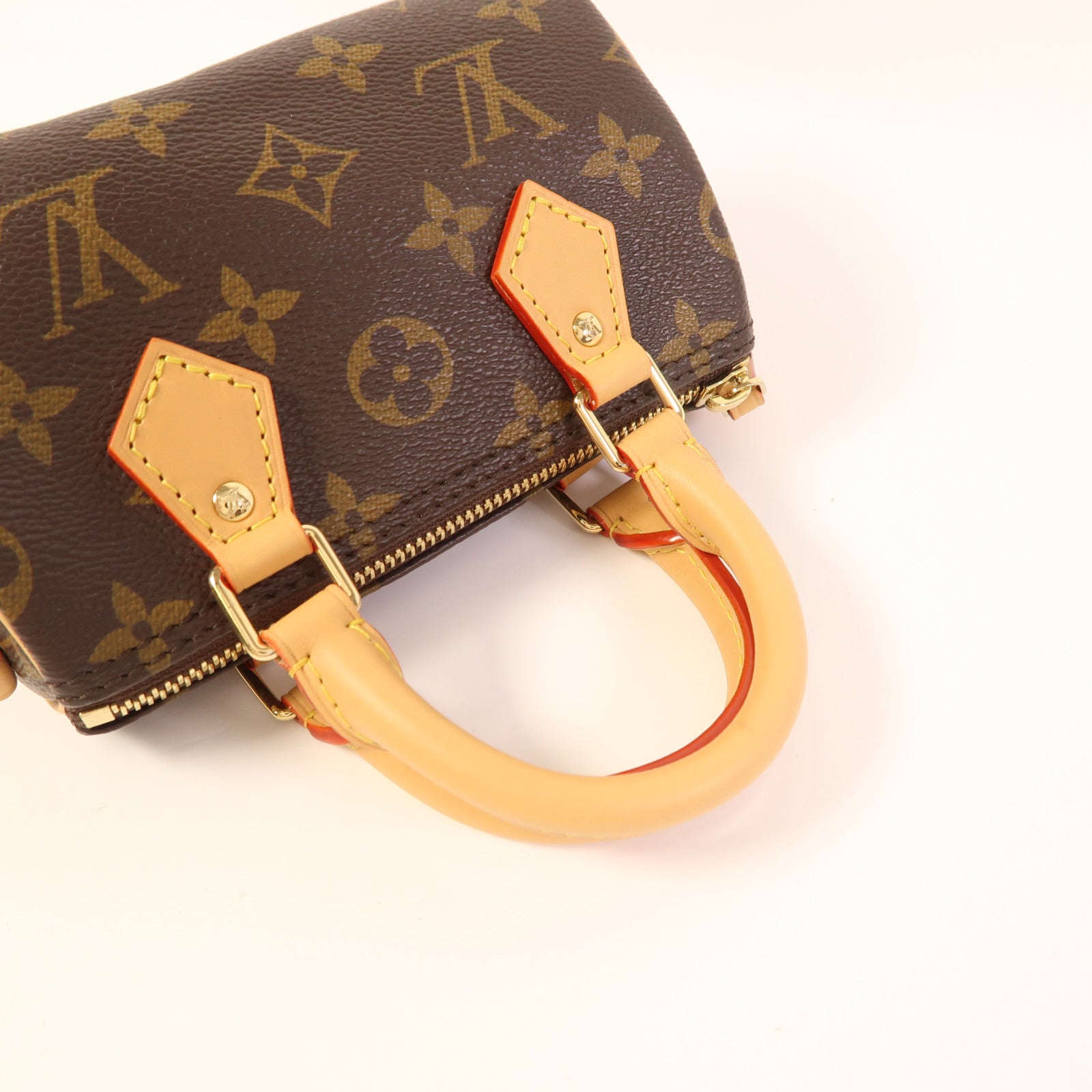 LOUIS VUITTON Monogram Nano Speedy金扣手挽肩背兩用袋