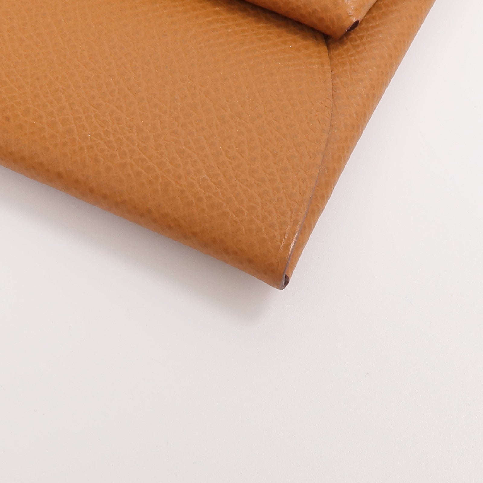 HERMES Epsom皮革Bastia零錢包Gold