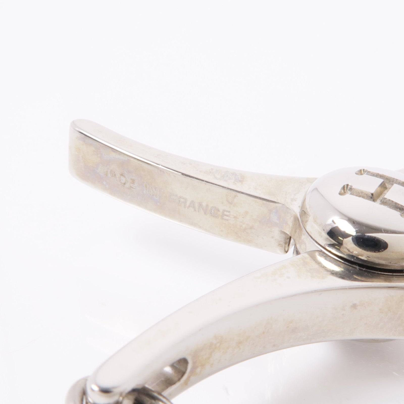HERMES 金屬Filou Glove Clip銀扣手套夾Silver