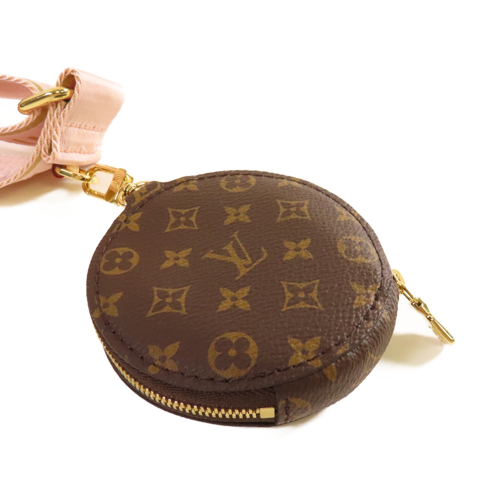 LOUIS VUITTON Monogram Multi Pochette Accessoires Shoulder Bag金扣肩背袋啡色/粉紅色