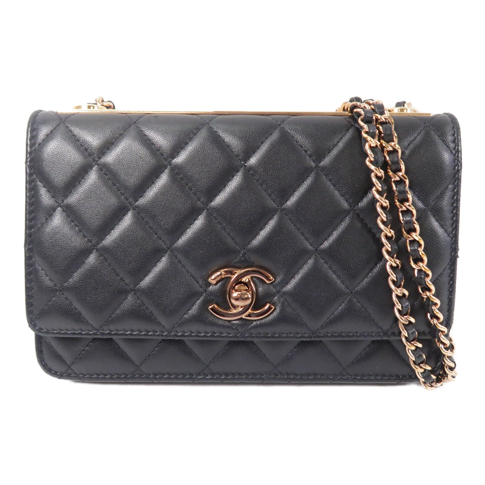 CHANEL 羊皮皮革Trendy CC WOC Wallet On Chain鏈帶肩背袋