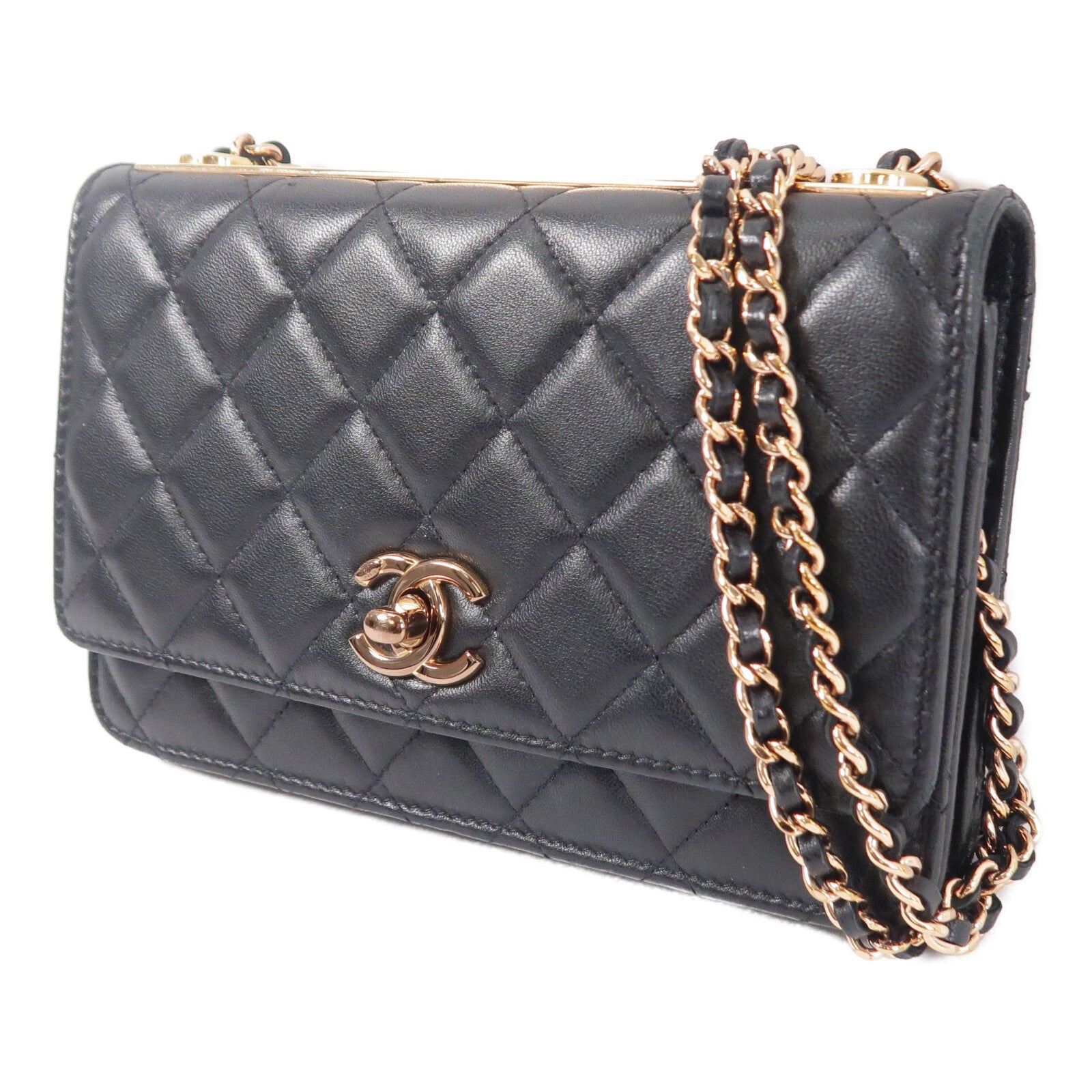 CHANEL 羊皮皮革Trendy CC WOC Wallet On Chain鏈帶肩背袋