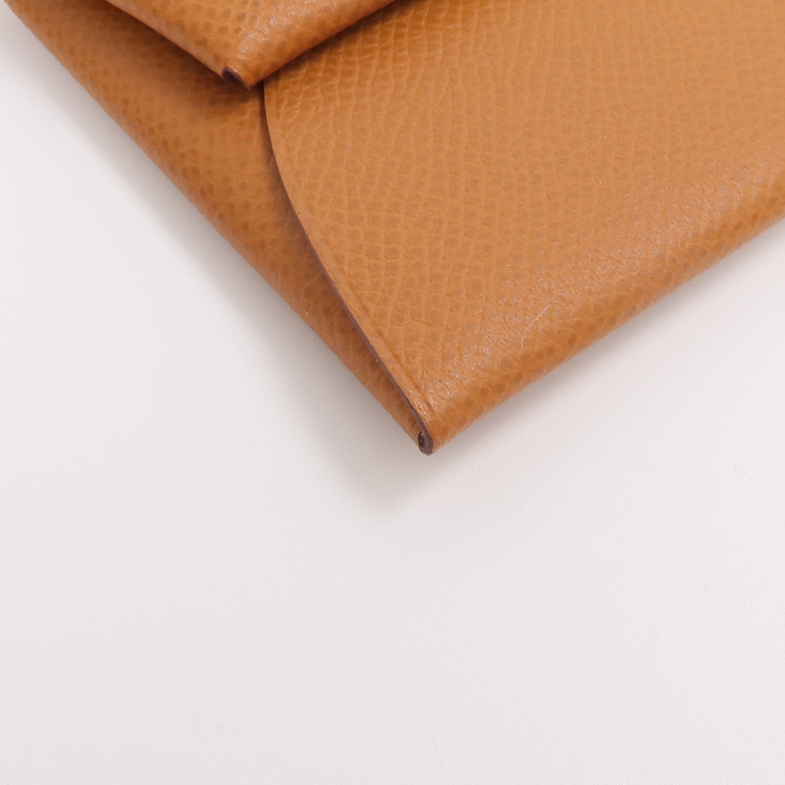 HERMES Epsom皮革Bastia零錢包Gold