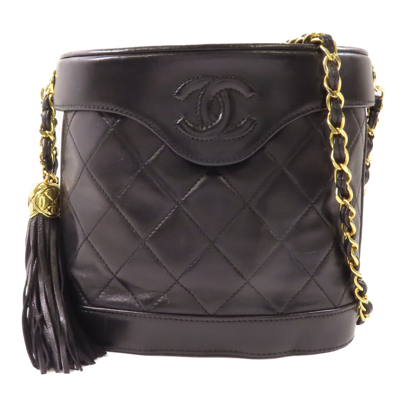 CHANEL 【激減優惠】羊皮皮革Vintage Shoulder金扣鏈帶肩背袋