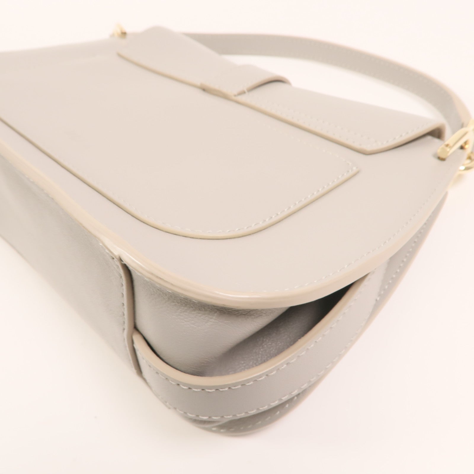 Furla 皮革Shoulder Bag金扣手挽肩背兩用袋