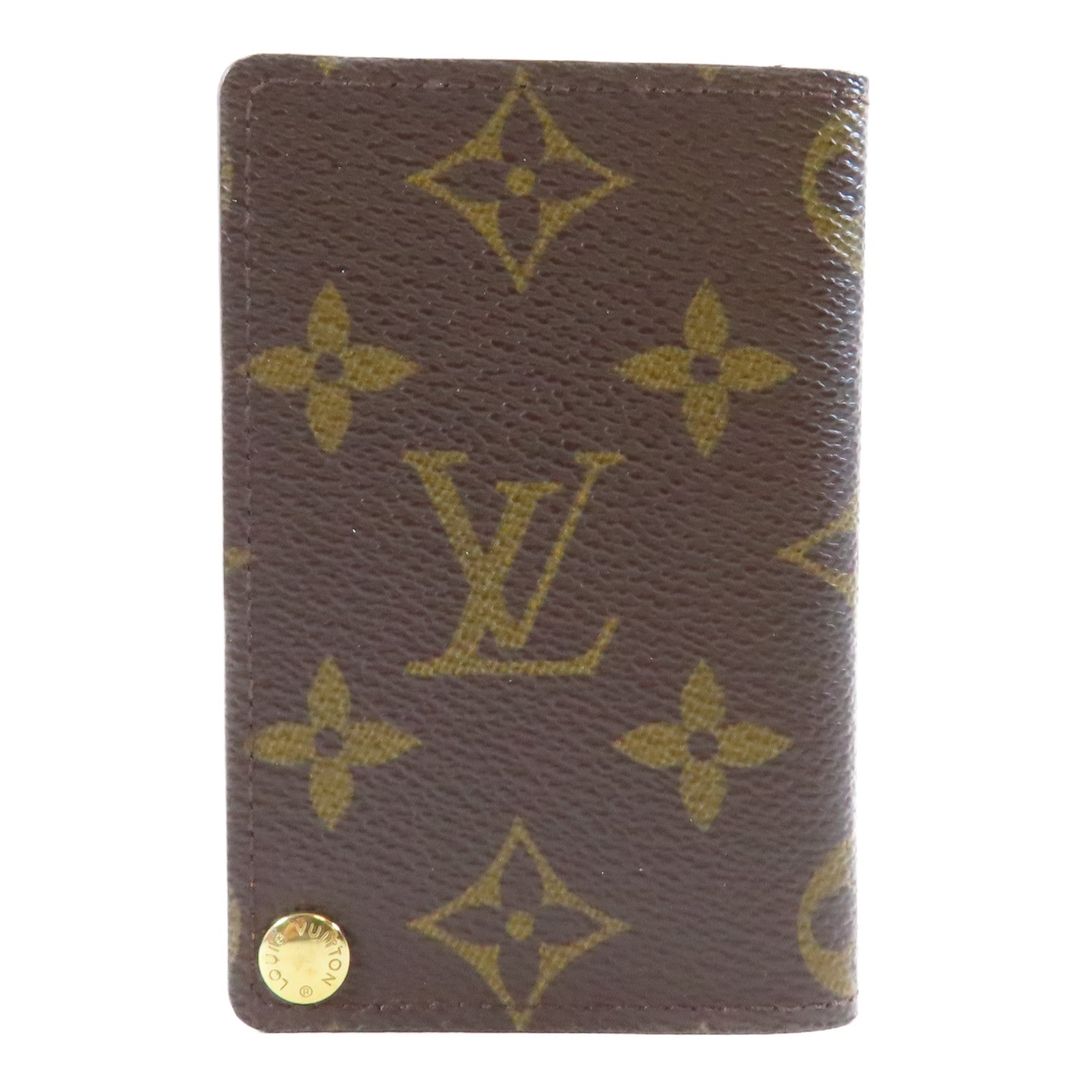 LOUIS VUITTON 【激減優惠】Monogram Porte Cartes Crdit Pression金扣卡片套啡色